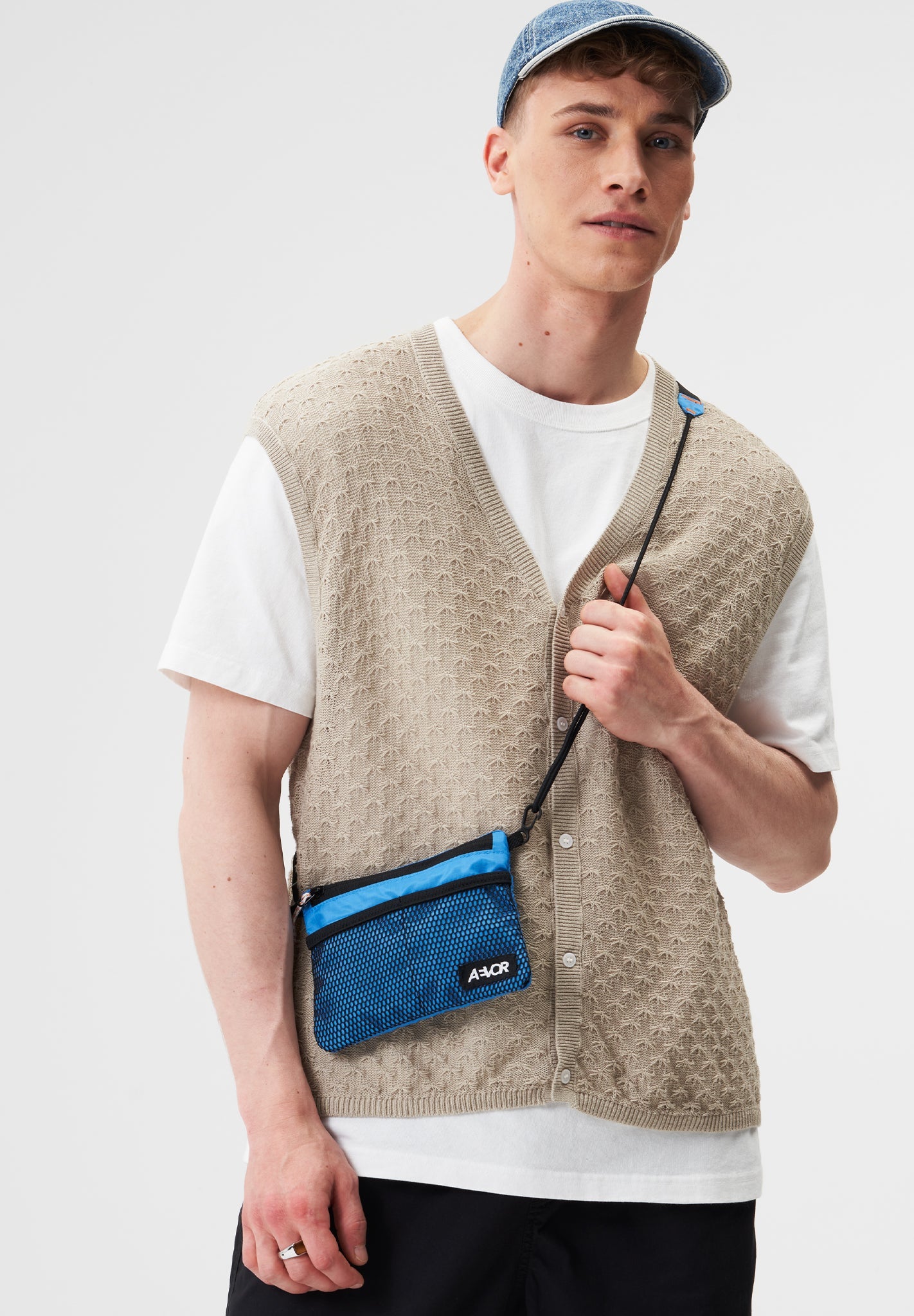 AEVOR - Chest Pouch - Ripstop Retro Blue - BACKYARD