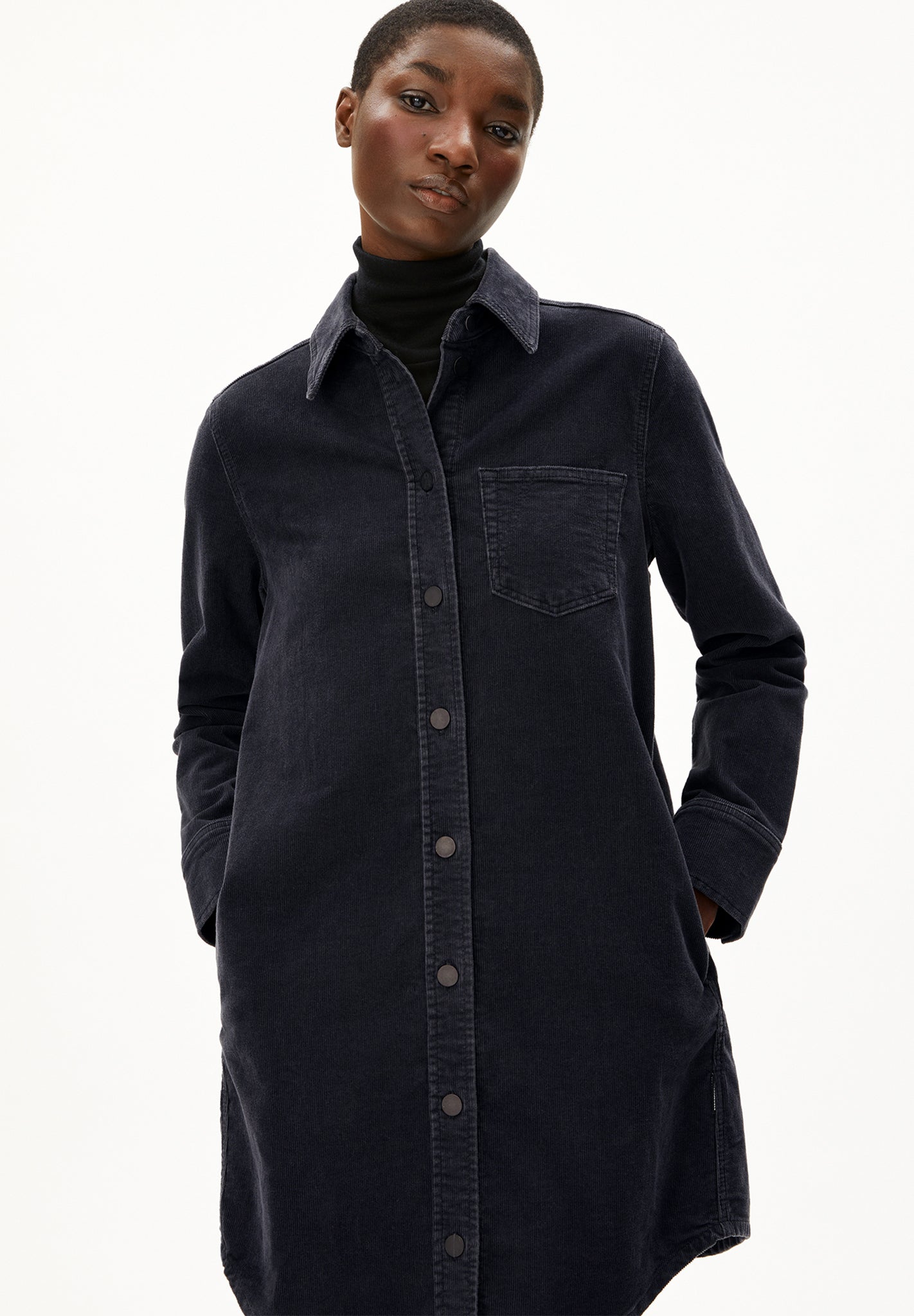 ARMEDANGELS - Aureleaa Corduroy - Dark Steel - BACKYARD