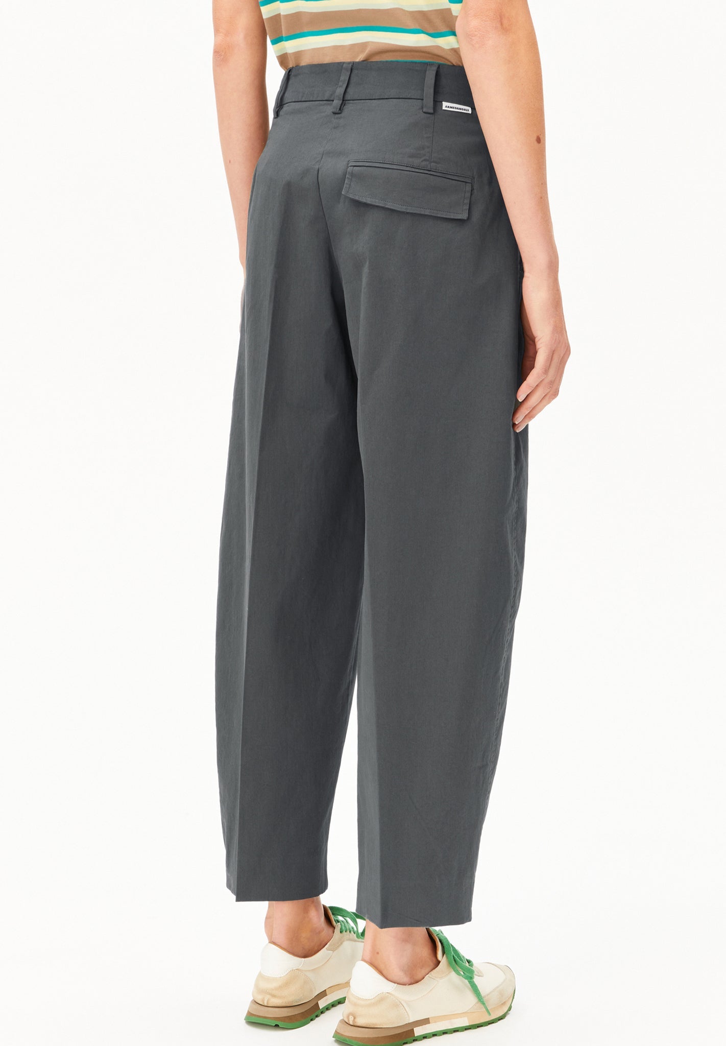 ARMEDANGELS - Barrel Leg Twill Pant - Space Steel - BACKYARD