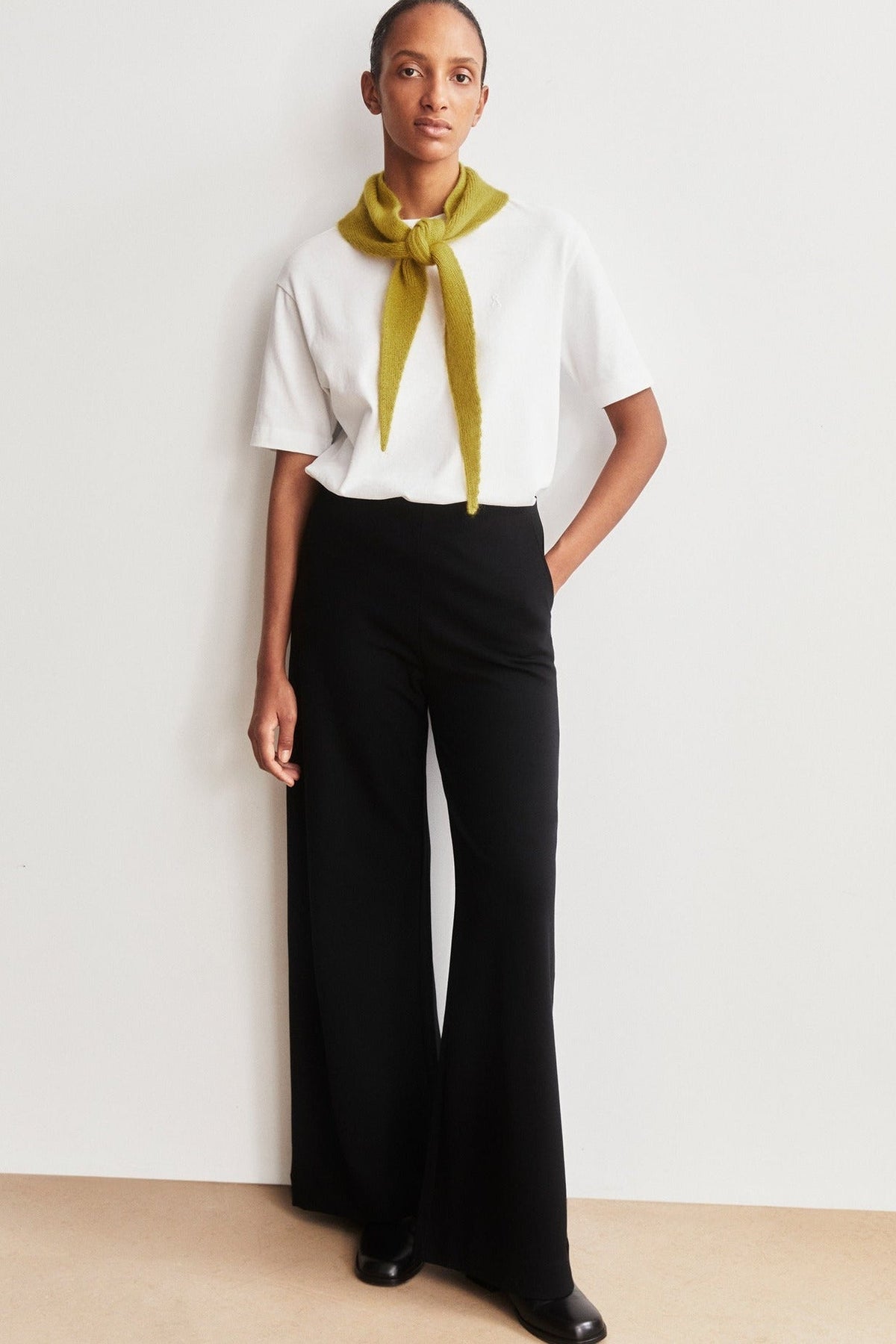 ARMEDANGELS-Basic Jersey Wide Leg Pant-Black-BACKYARD