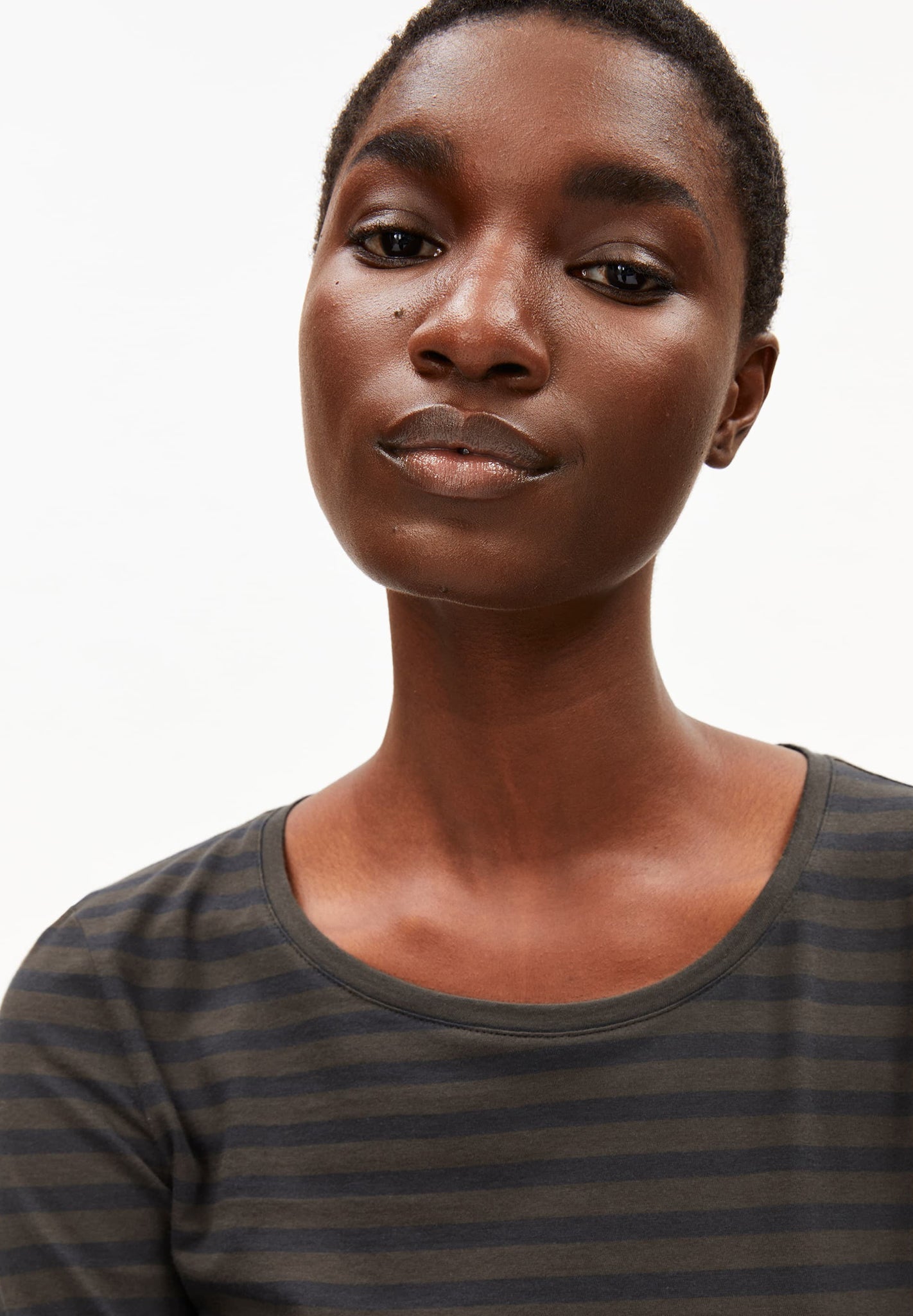 ARMEDANGELS - Einiaara Stripes - Walnut Cream Dark Steel - BACKYARD