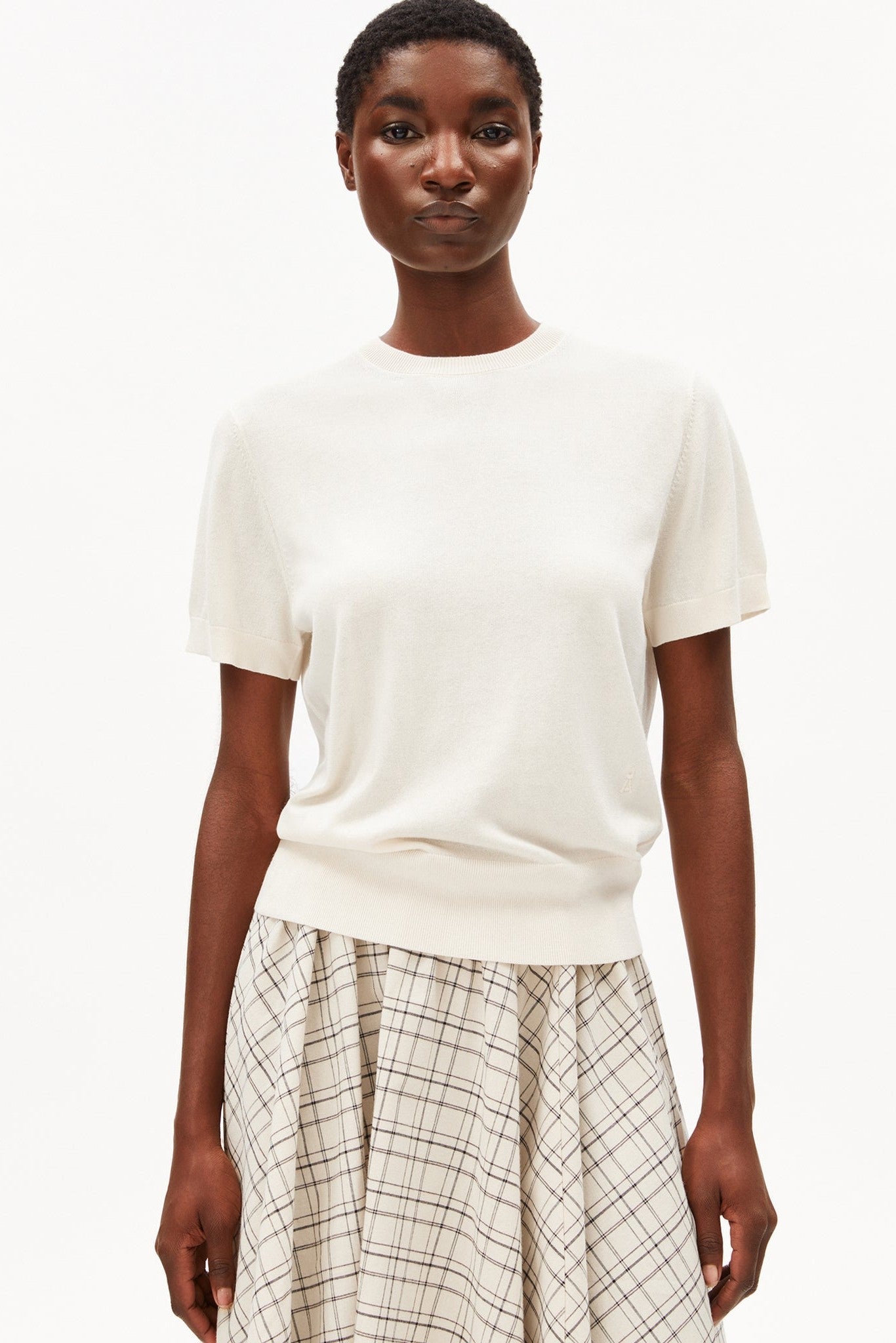 ARMEDANGELS - Fine S SL Knit Sweater - Oatmilk - BACKYARD