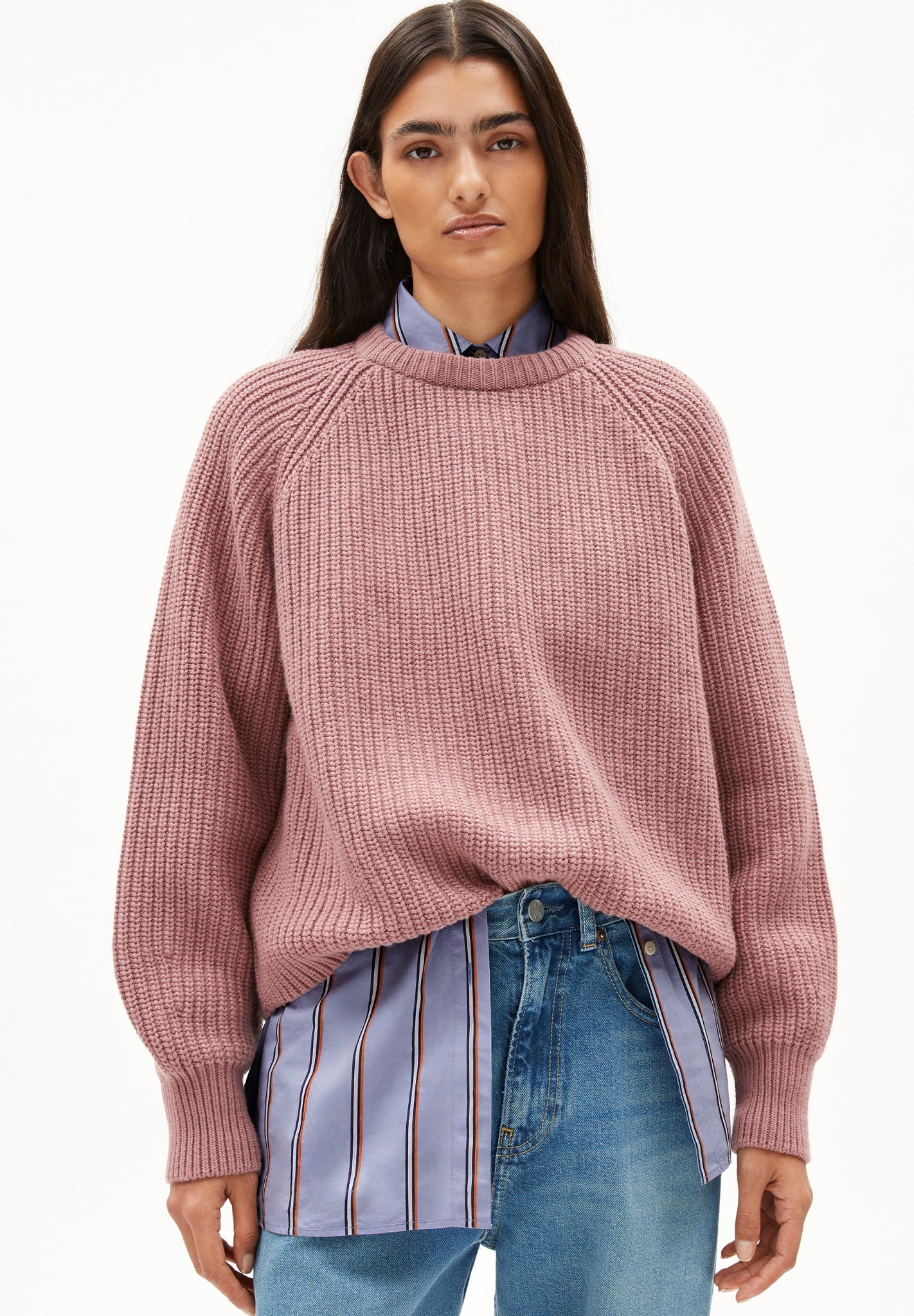 Knit Pullover Armedangels Pulli Armedangels Kaagi, Light Berry Bei