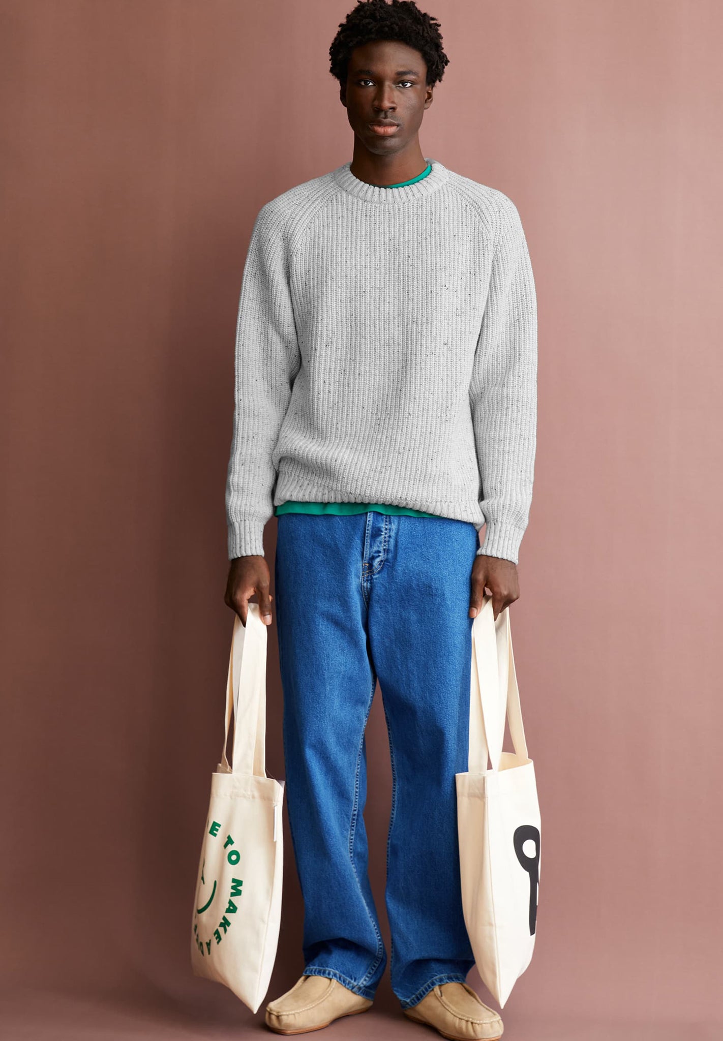 ARMEDANGELS - Kiaano Tweed - Oatmilk Black Tweed - BACKYARD