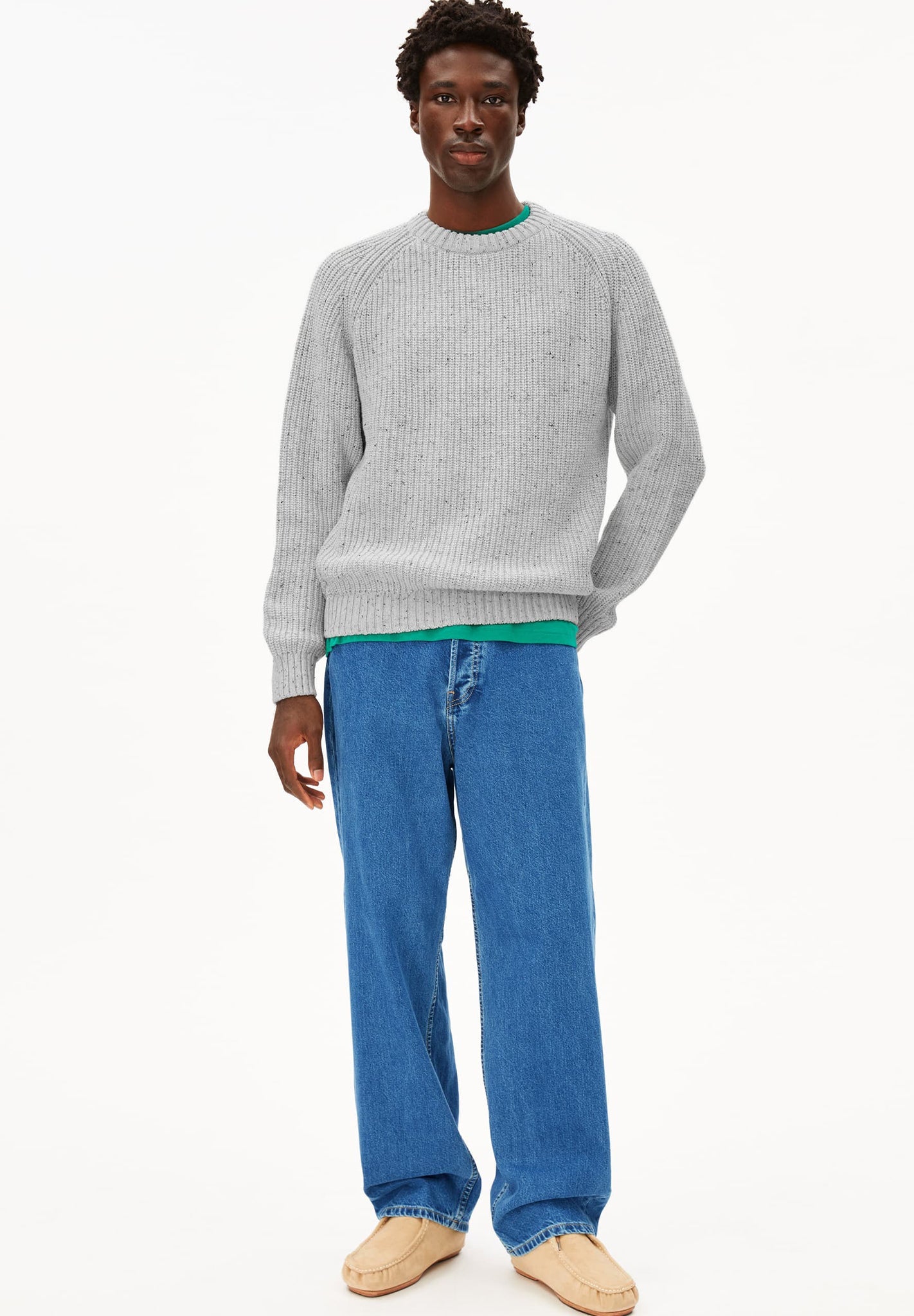 ARMEDANGELS - Kiaano Tweed - Oatmilk Black Tweed - BACKYARD