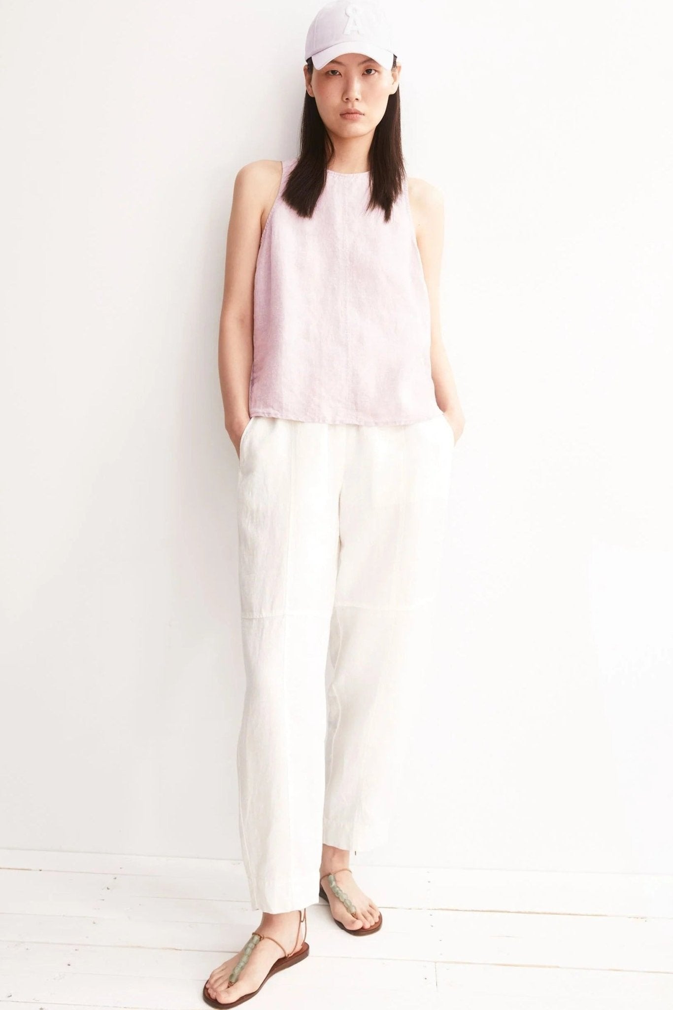 ARMEDANGELS - Pure Linen Blouse Top - Pink Mist - BACKYARD