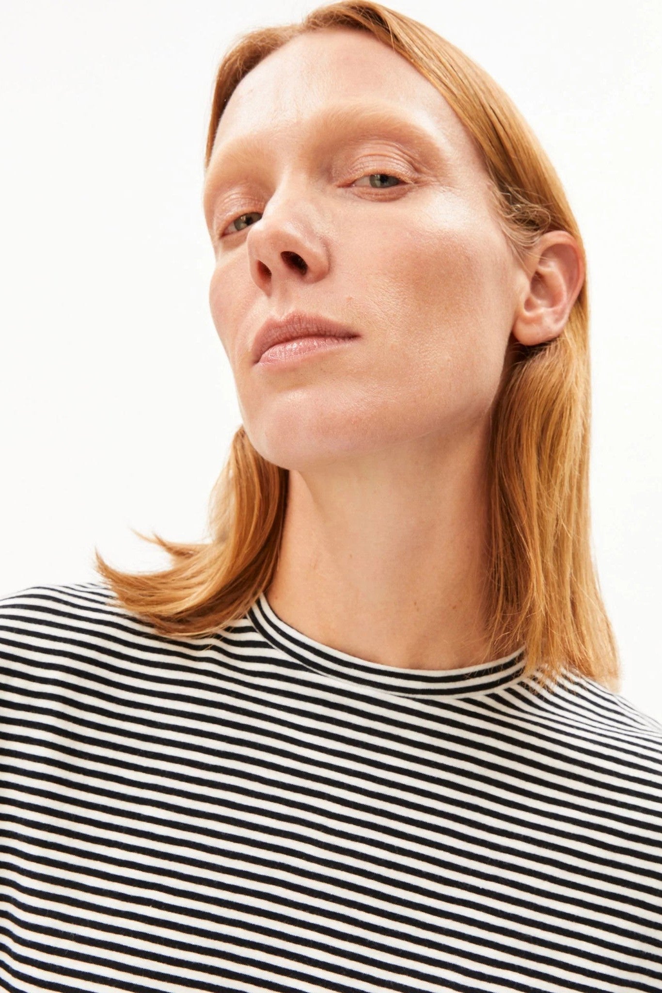 ARMEDANGELS - Slub Jersey Stripe - Black Oatmilk - BACKYARD