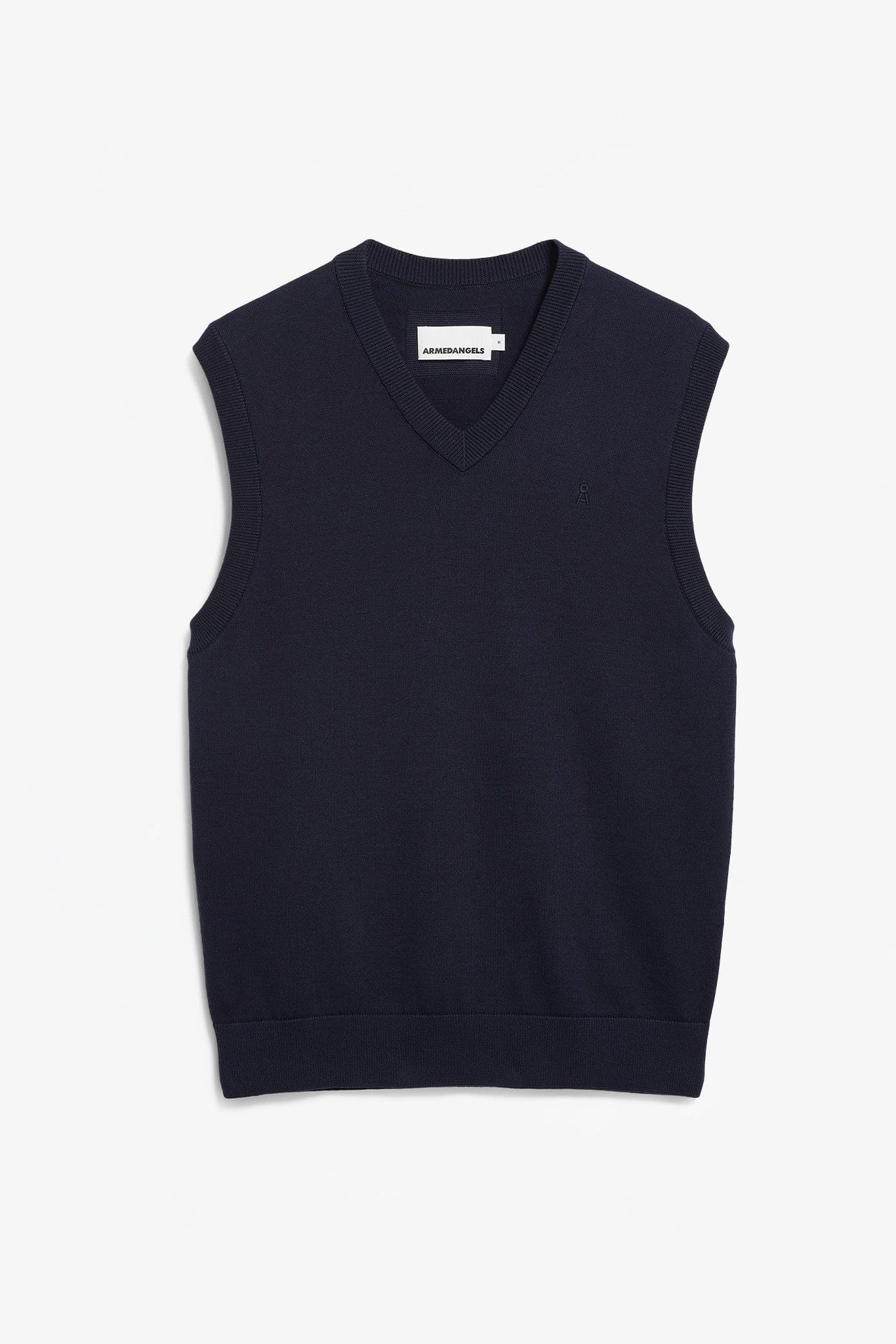 ARMEDANGELS - V - Neck Sleeveless Knit Vest - Night Sky - BACKYARD