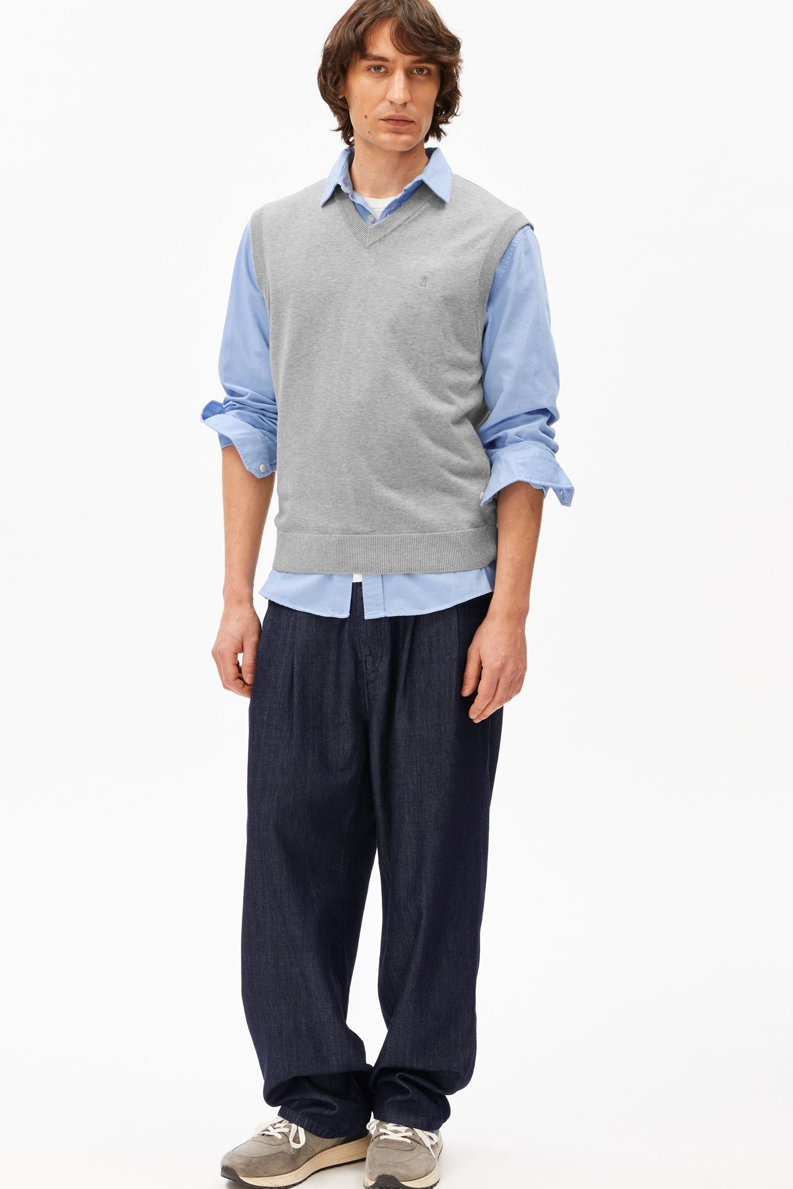 V-Neck Sleeveless Knit Vest