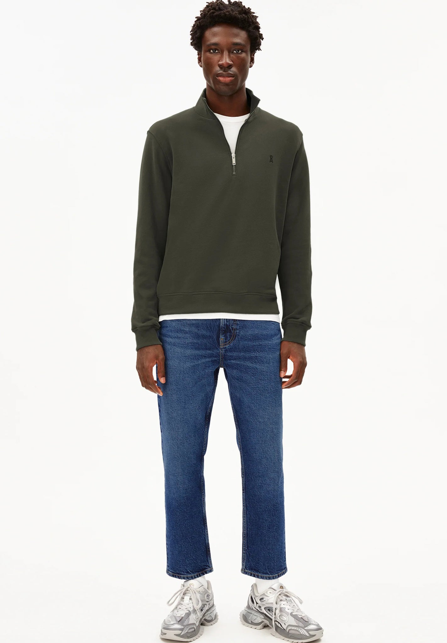 ARMEDANGELS - Waarlo Fleece - Forest Pine - BACKYARD