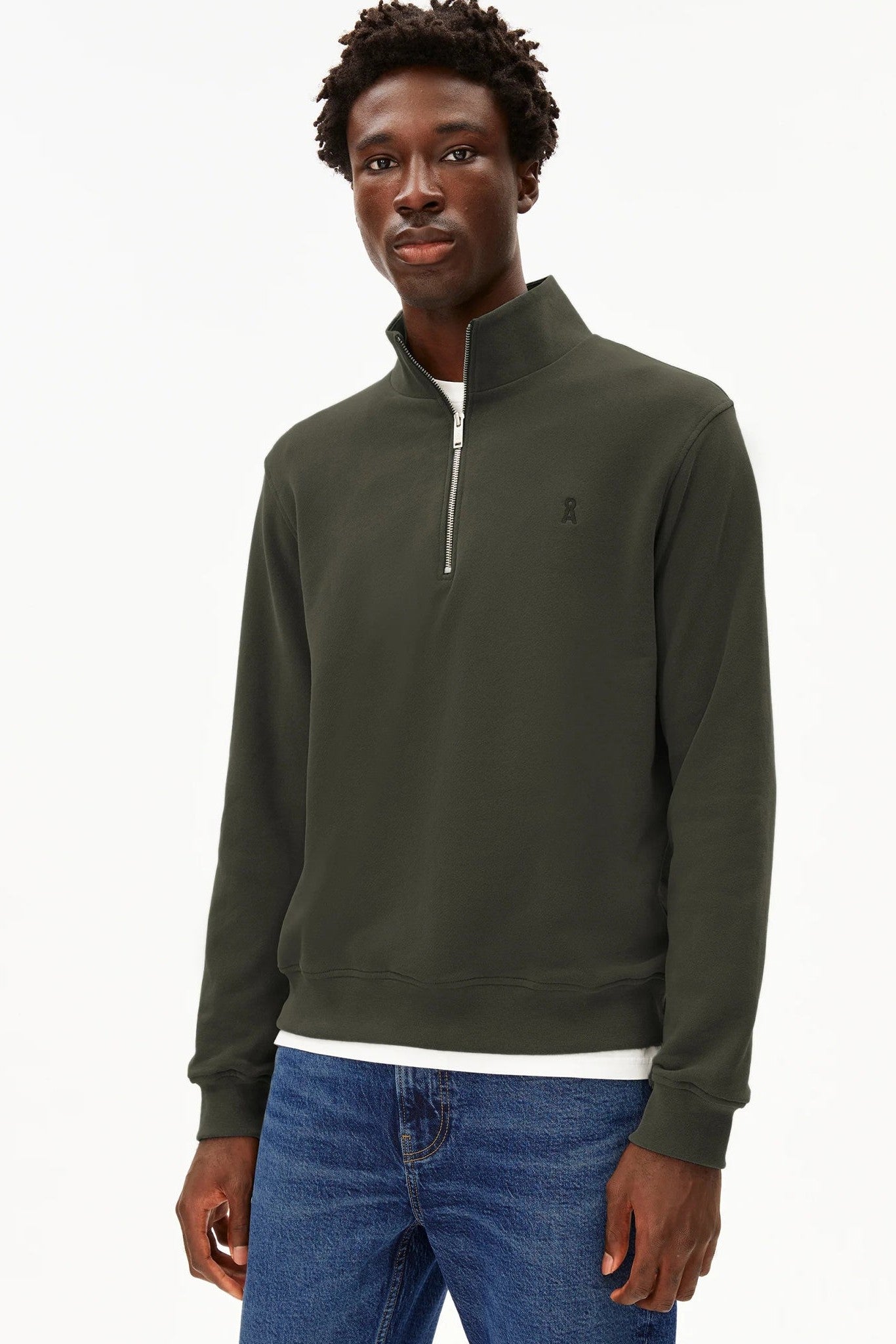 ARMEDANGELS - Waarlo Fleece - Forest Pine - BACKYARD