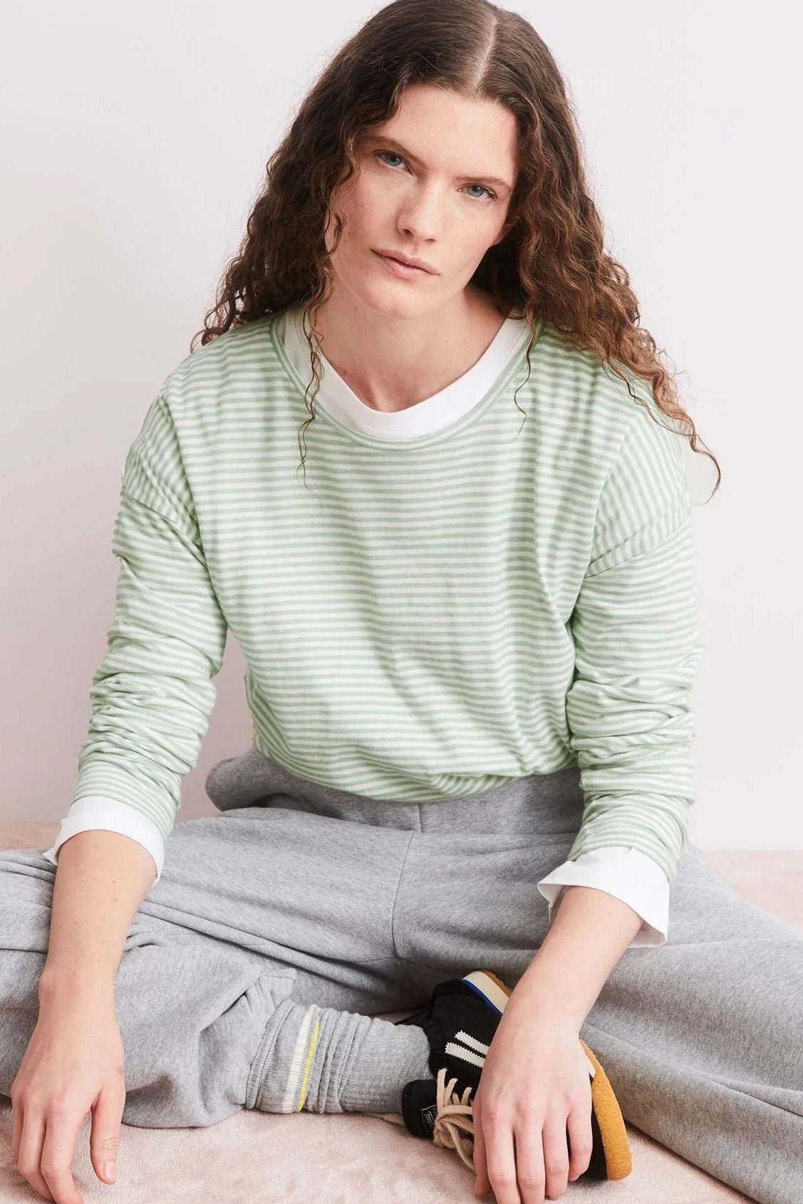 ARMEDANGELS - Xianaa Lovely Stripes - Oatmilk Foam - BACKYARD