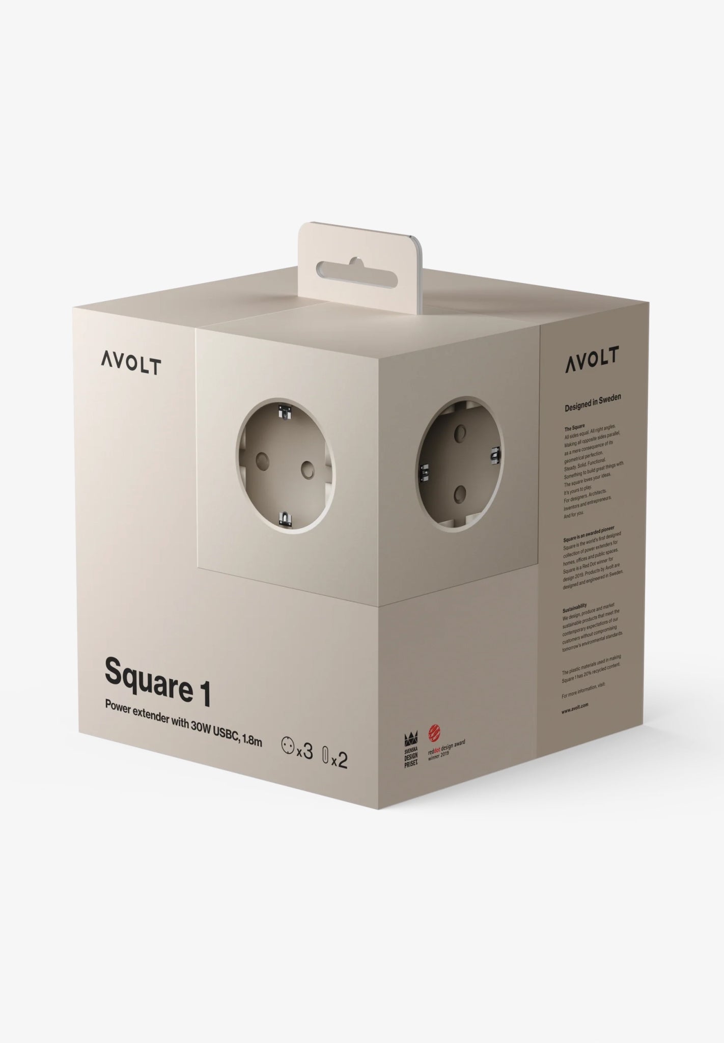 AVOLT - Square 1 USB - C & Magnet - Nomad Sand - BACKYARD