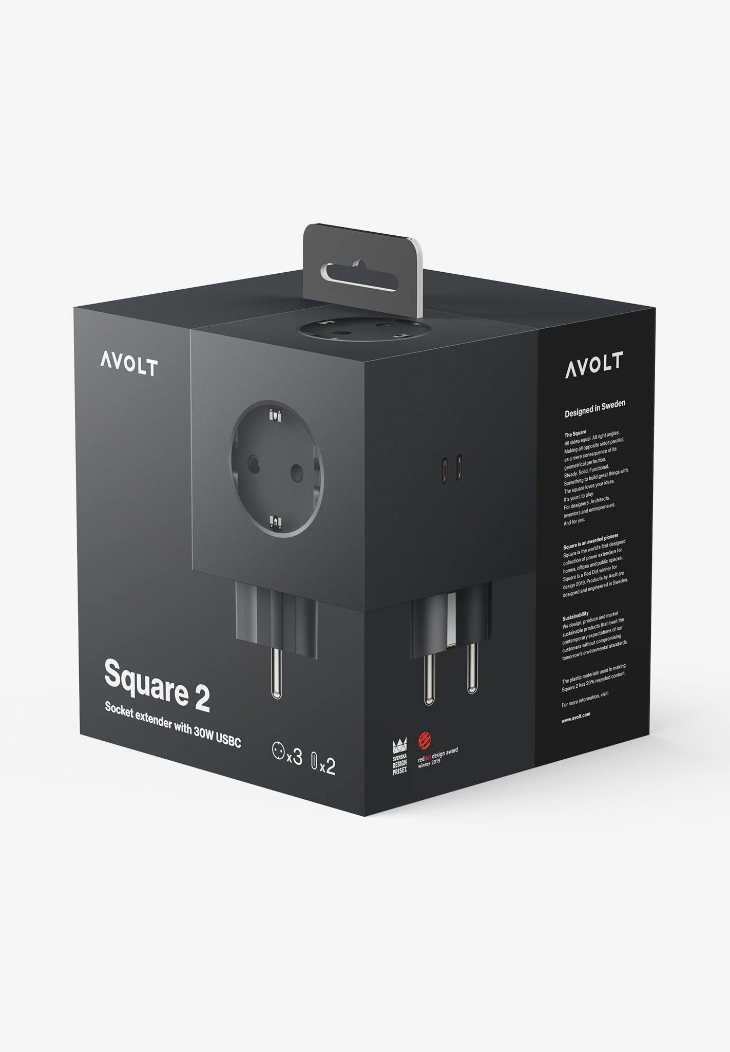 AVOLT - Square 2 - Stockholm Black - BACKYARD