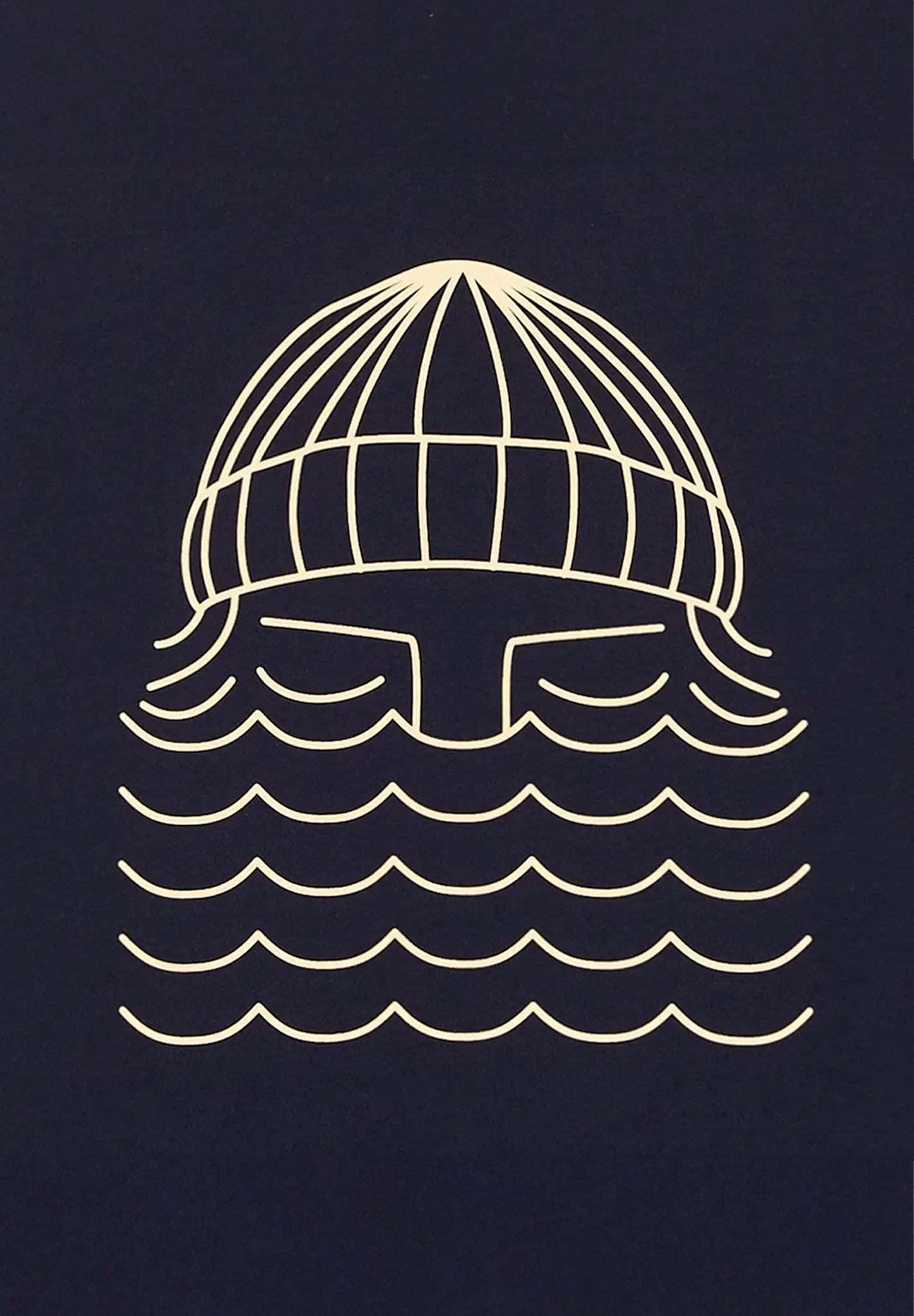 BASK IN THE SUN - To The Sea Tee - Navy - BACKYARD