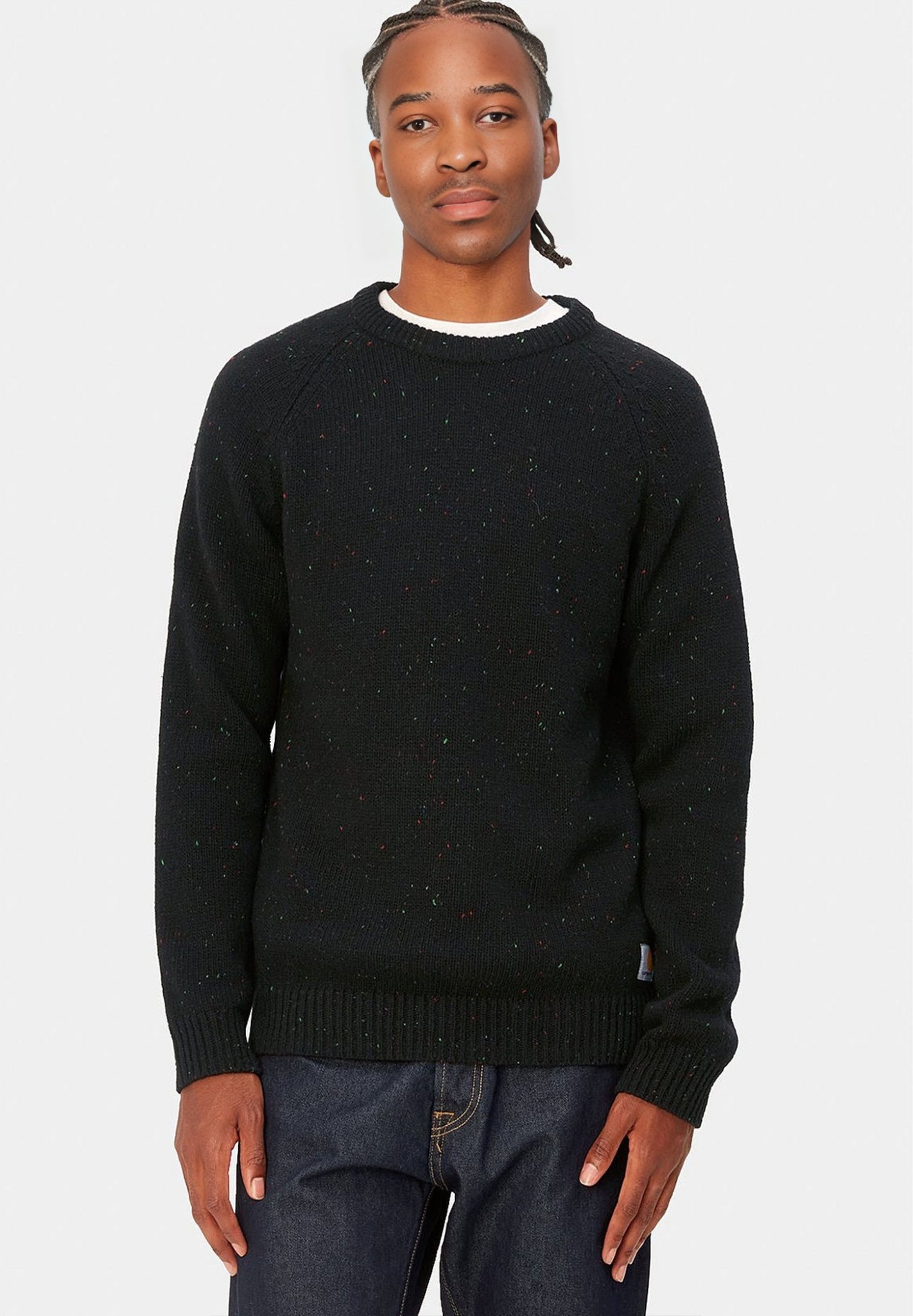 CARHARTT WIP - Anglistic Sweater - Speckled Black - BACKYARD