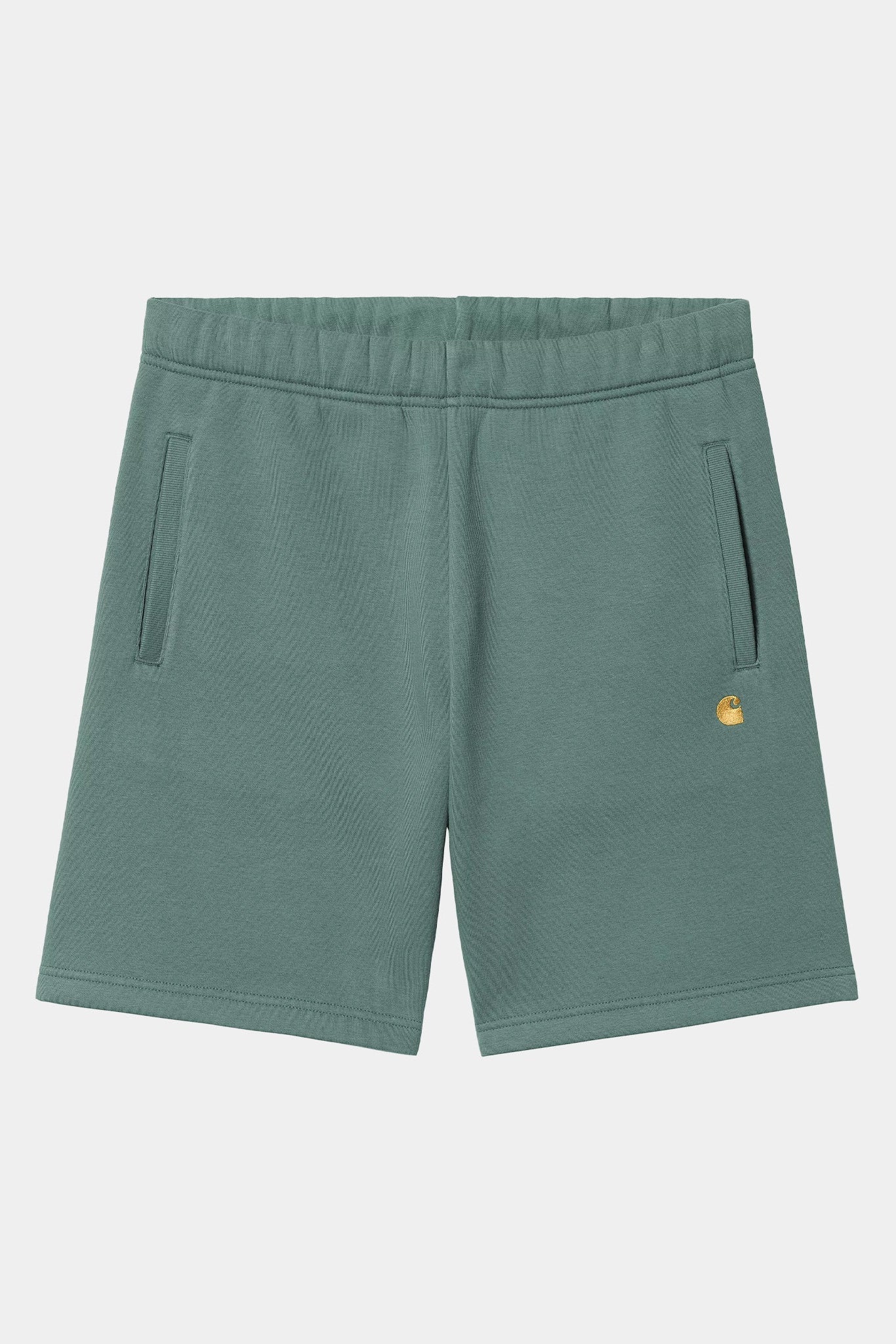 CARHARTT WIP - Chase Sweat Short - Silver Pine Gold - BACKYARD
