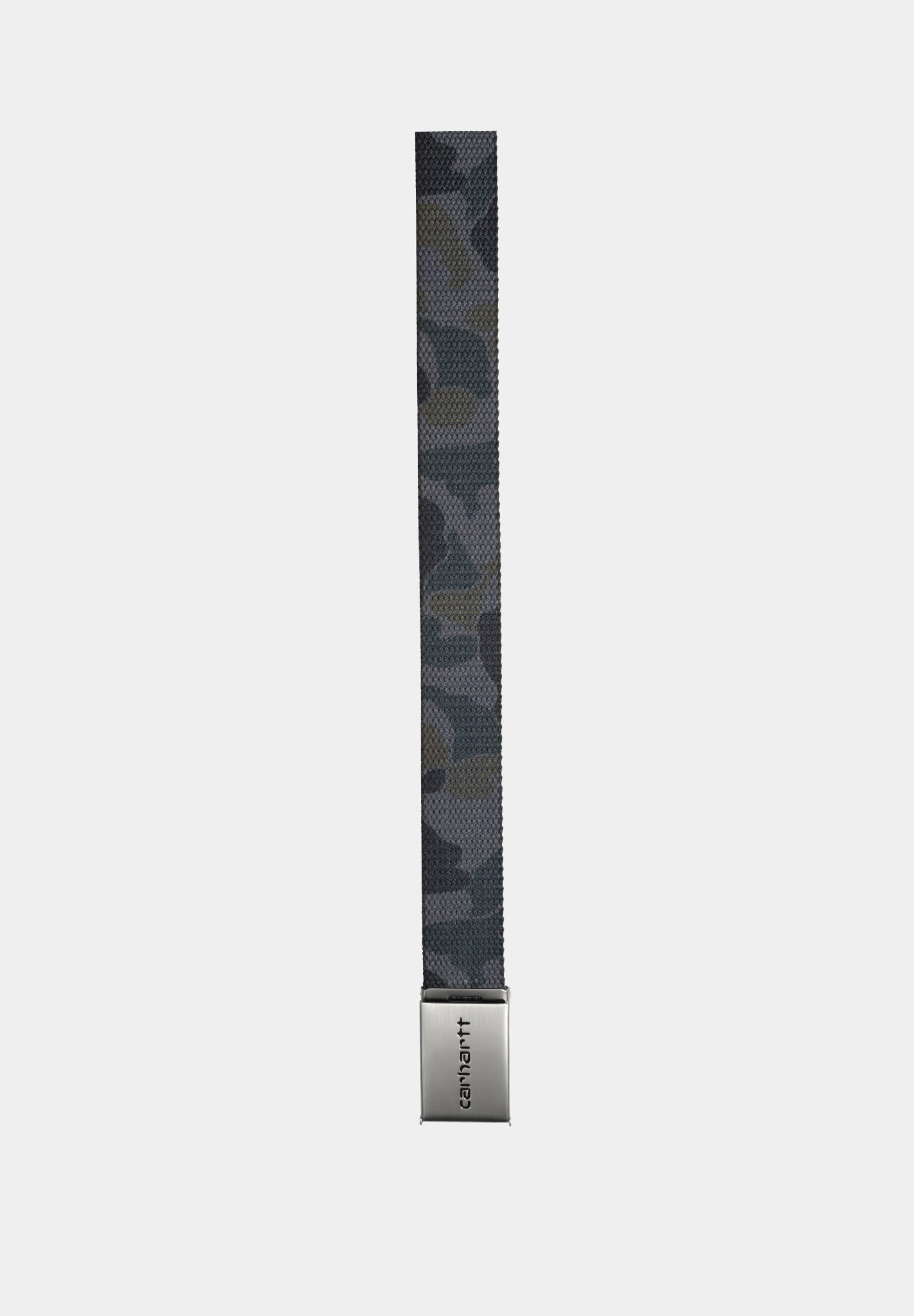 CARHARTT WIP - Clip Belt Chrome - Camo Duck Grey - BACKYARD