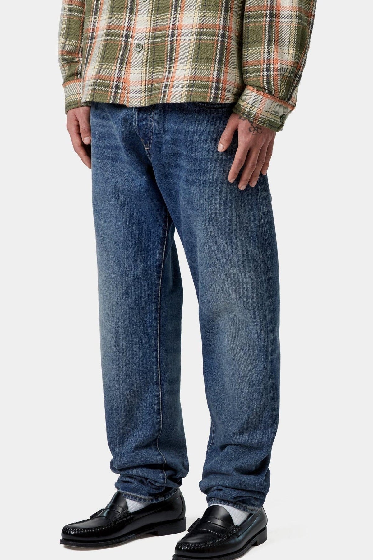 CARHARTT WIP-Klondike Pant-Blue Dark Used Wash-BACKYARD