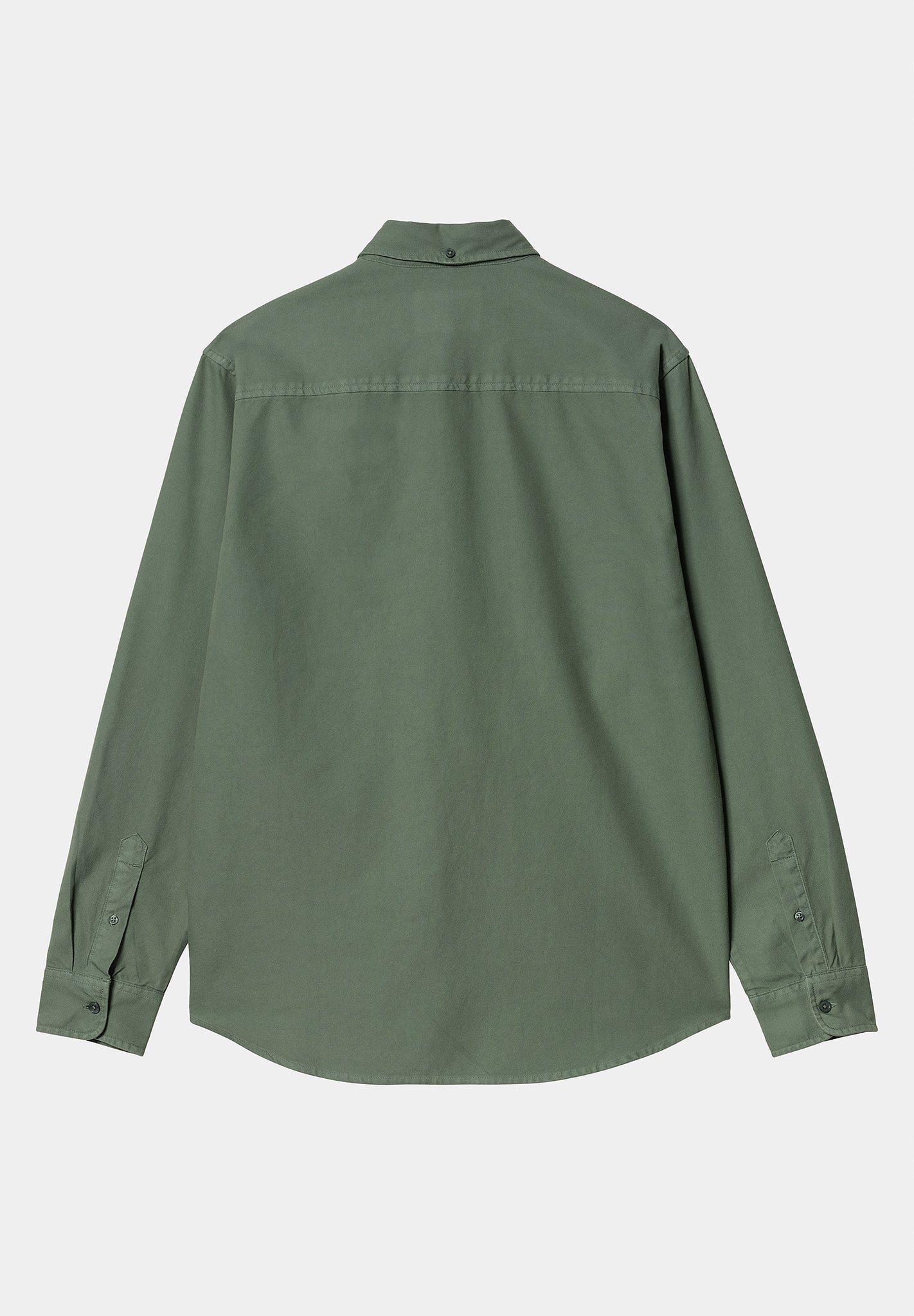 CARHARTT WIP - L/S Bolton Shirt - Duck Green Garment Dyed - BACKYARD