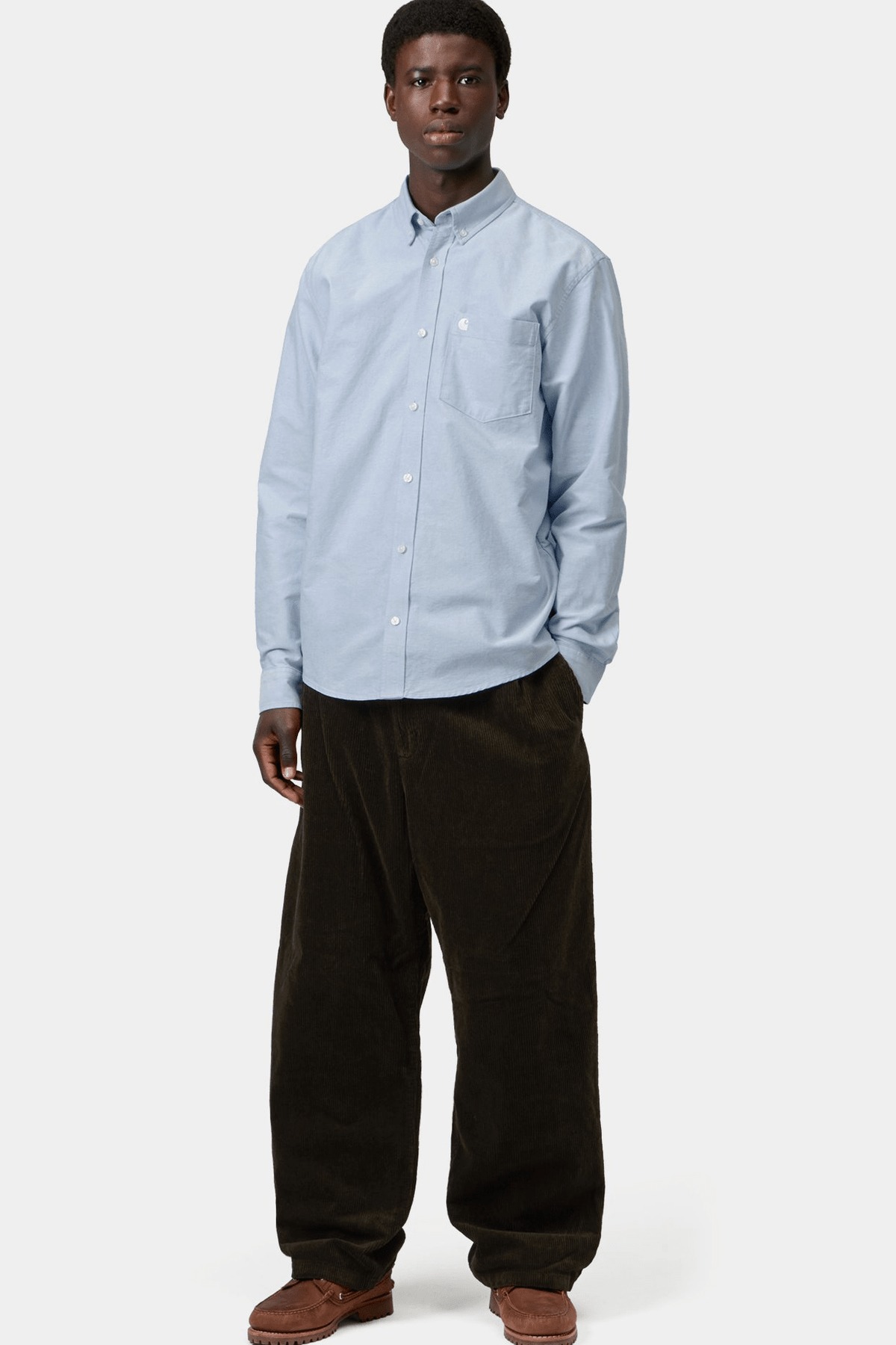 CARHARTT WIP-L/S C-Logo Shirt-Bleach White-BACKYARD