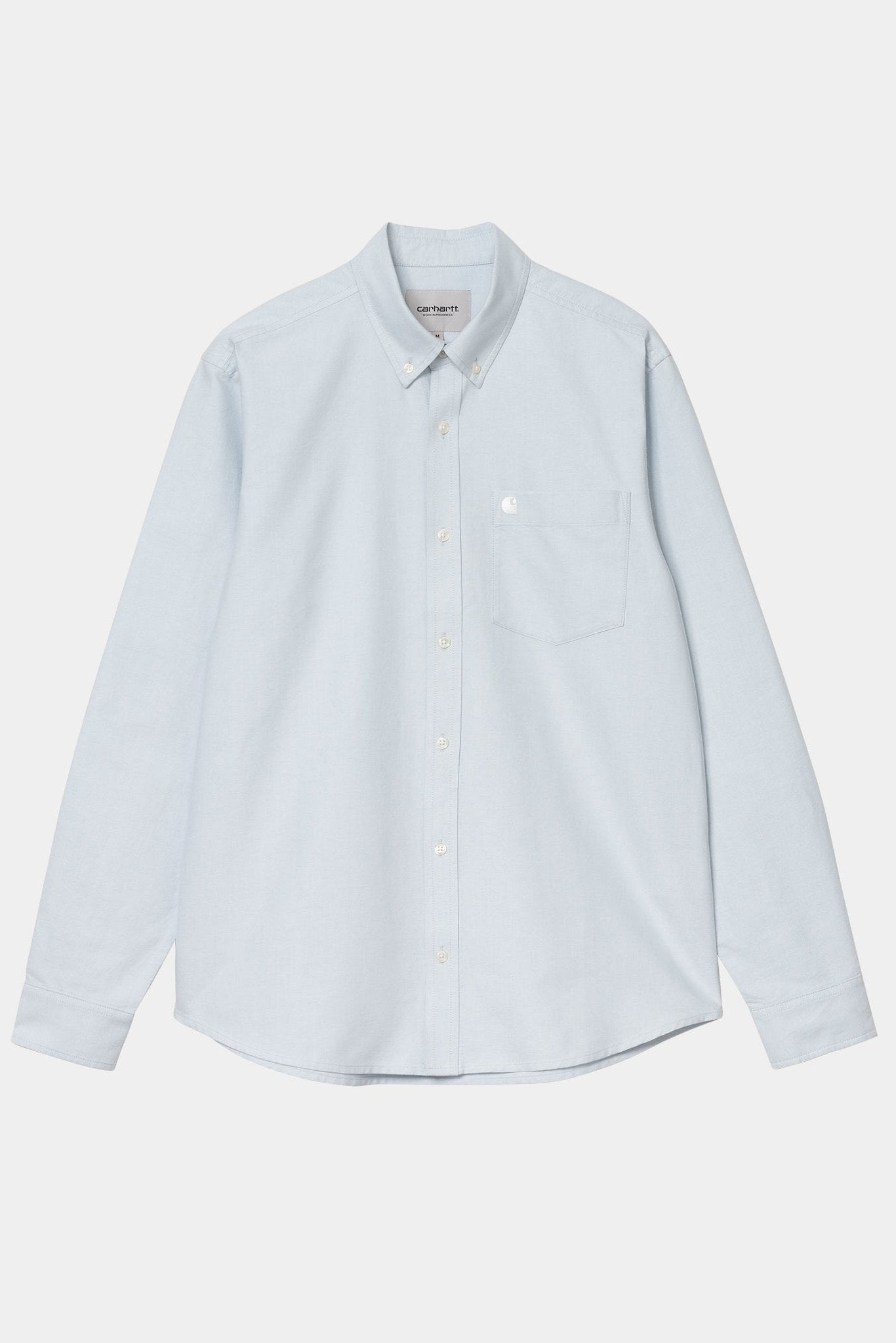 CARHARTT WIP - L/S C - Logo Shirt - Blue Fog White - BACKYARD