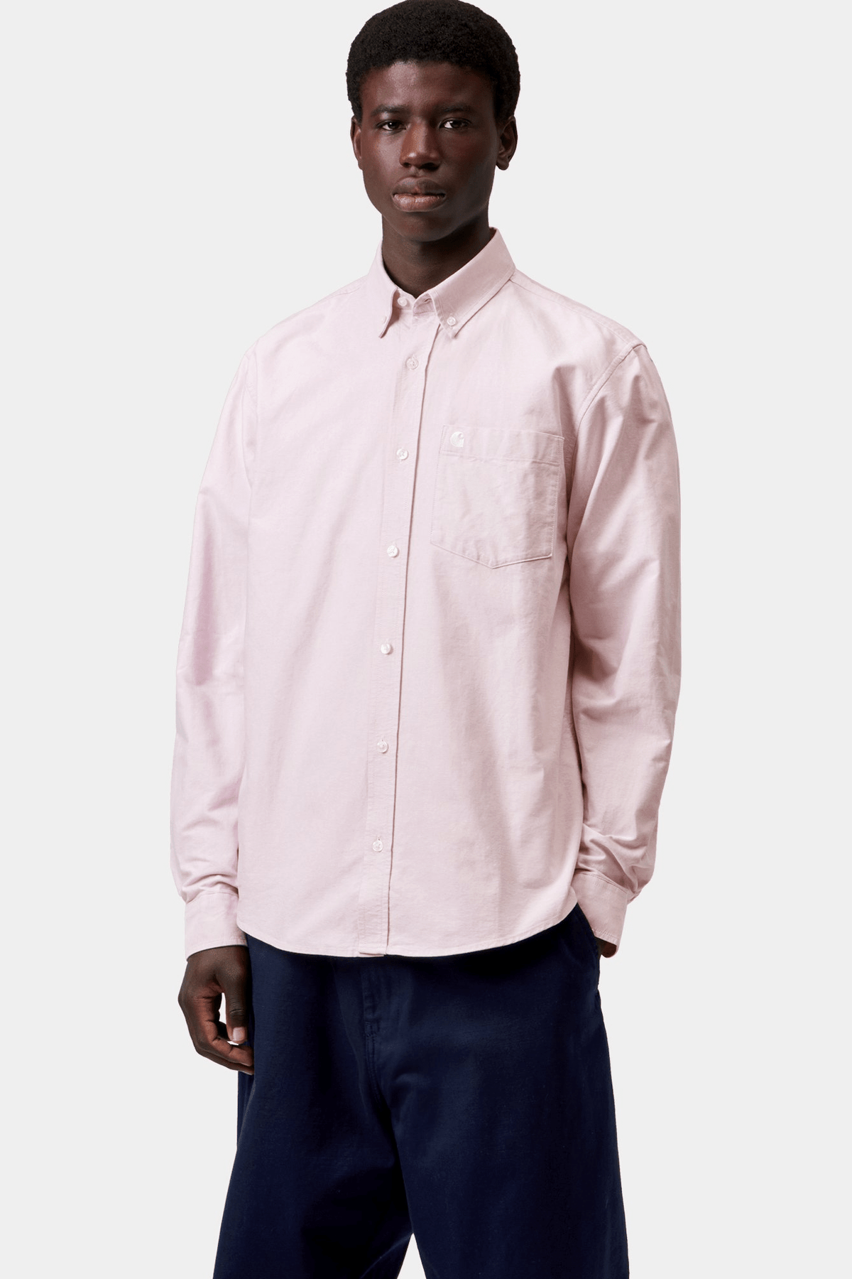 CARHARTT WIP-L/S C-Logo Shirt-Hortensia White-BACKYARD
