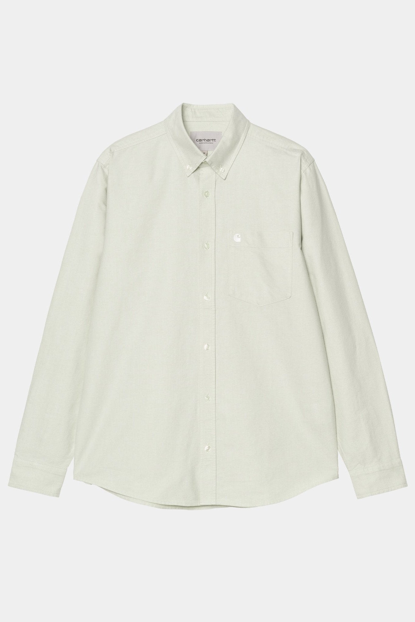 CARHARTT WIP - L/S C - Logo Shirt - Pale Olive White - BACKYARD