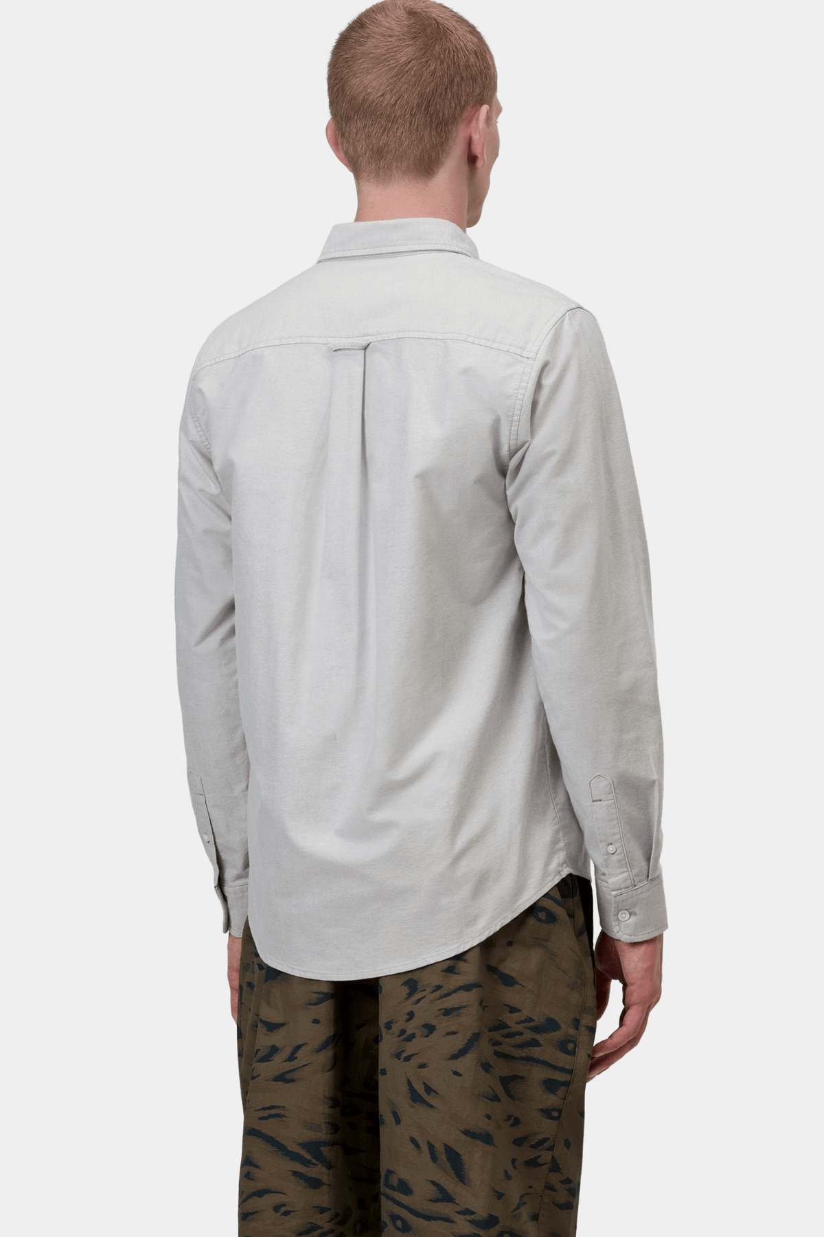 CARHARTT WIP-L/S C-Logo Shirt-Shady Grey White-BACKYARD