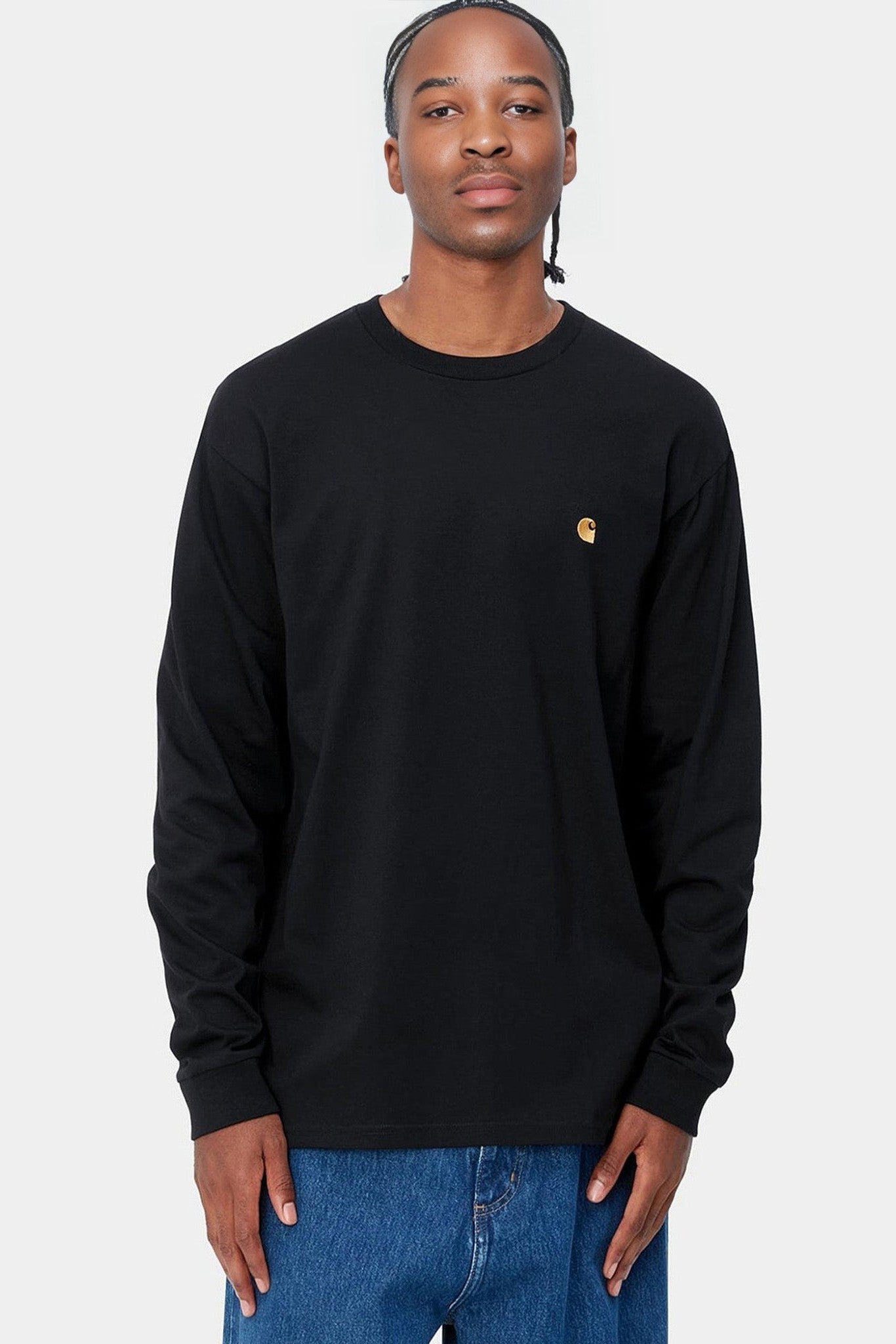 CARHARTT WIP - L/S Chase T-Shirt - Black Gold - BACKYARD