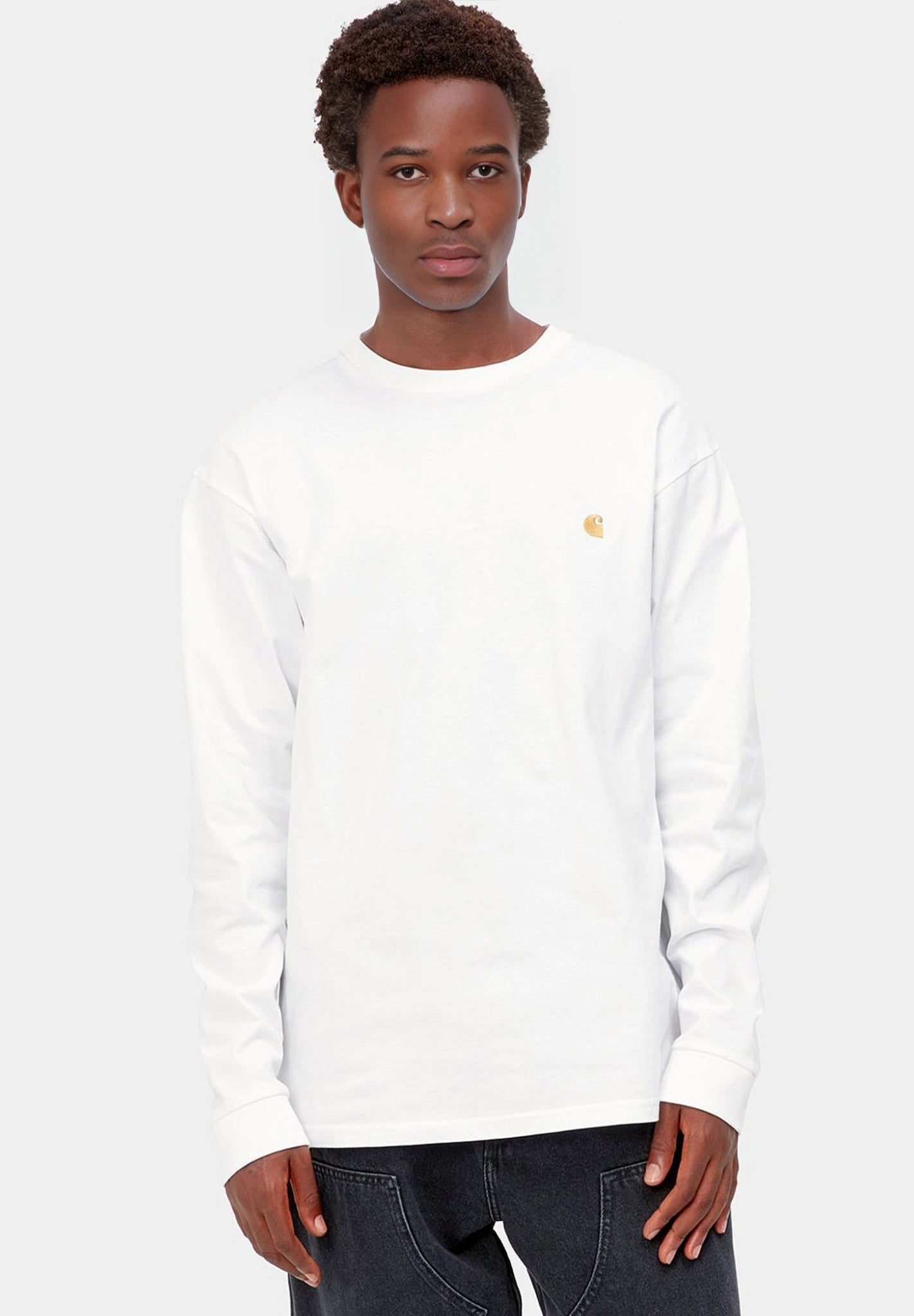 CARHARTT WIP - L/S Chase T-Shirt - White Gold - BACKYARD