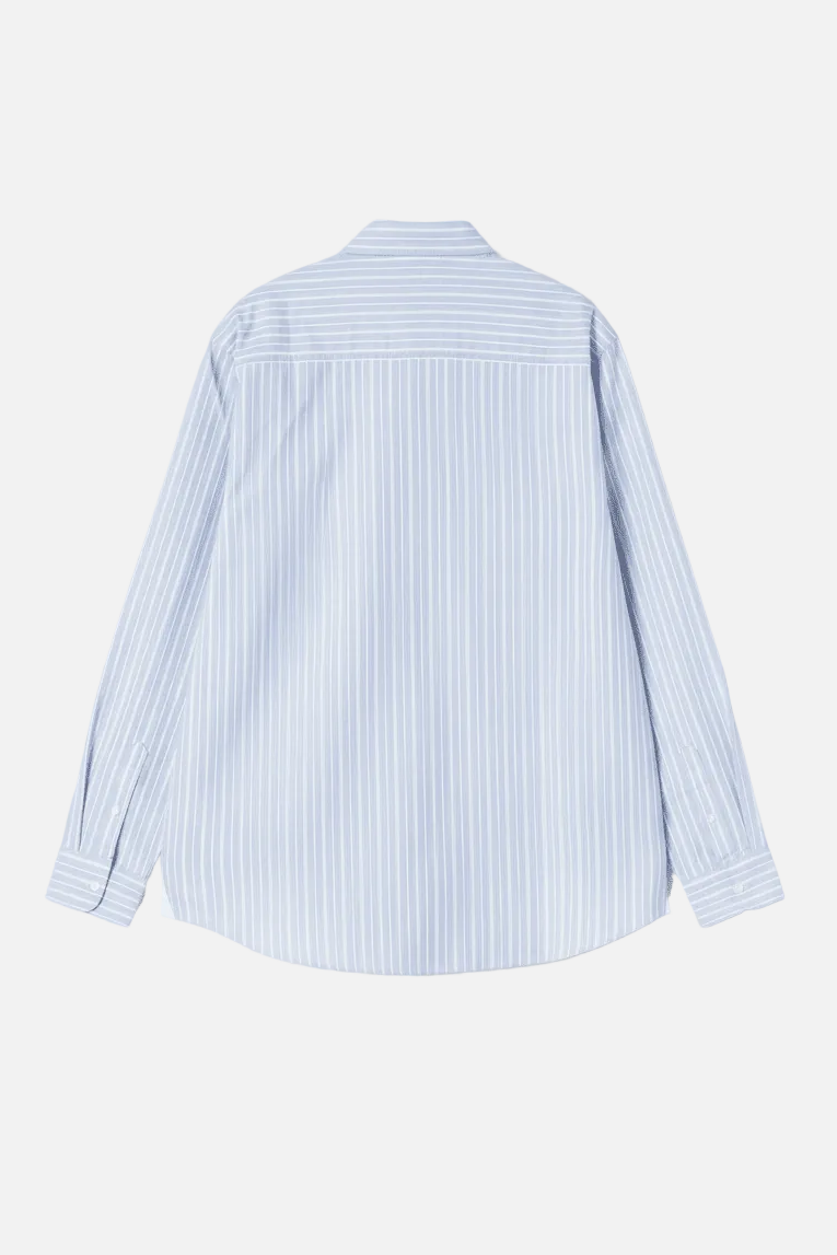 CARHARTT WIP-L/S Kanan Shirt-Stripe Black-BACKYARD