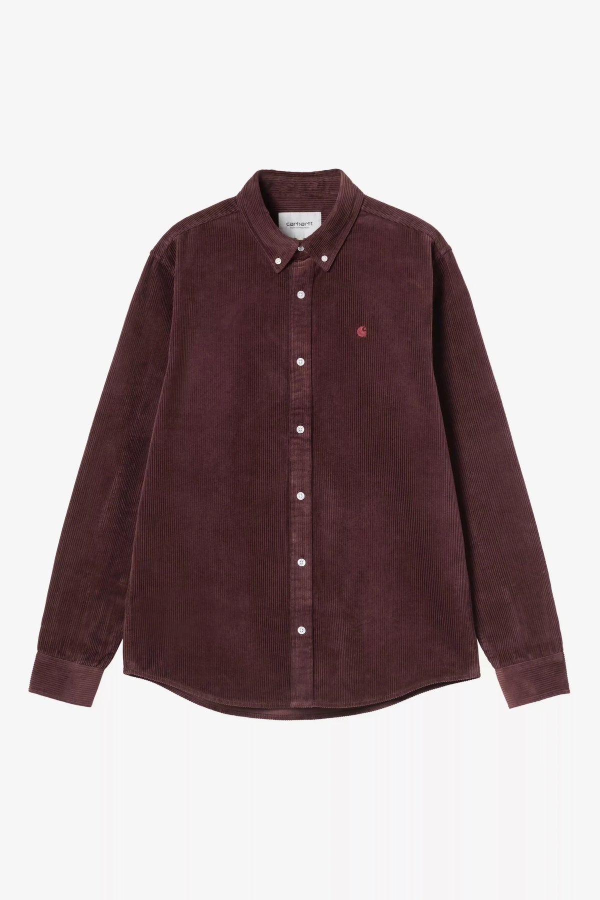 CARHARTT WIP-L/S Madison Cord Shirt-Amarone-BACKYARD