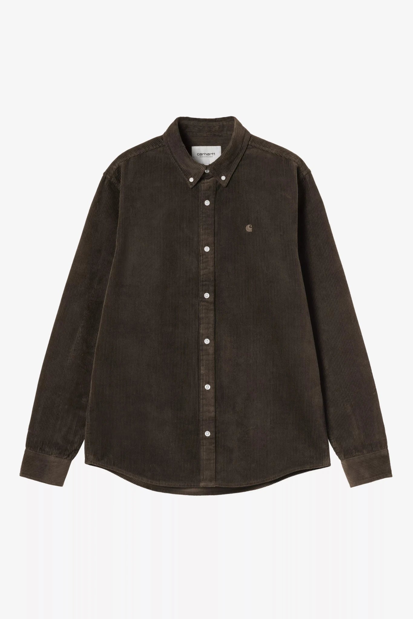 CARHARTT WIP-L/S Madison Cord Shirt-Tobacco-BACKYARD