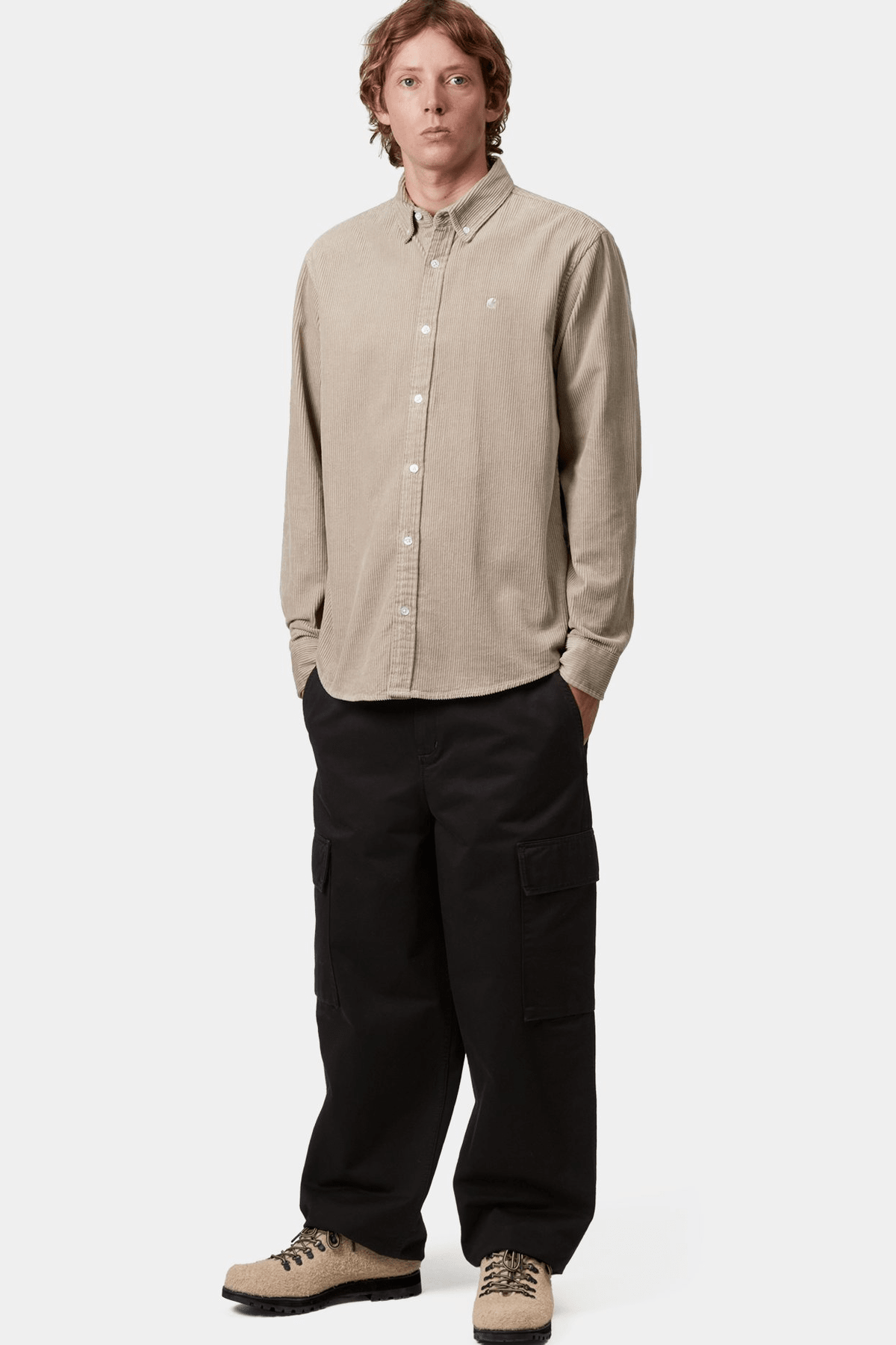 CARHARTT WIP-L/S Madison Cord Shirt-Wall-BACKYARD