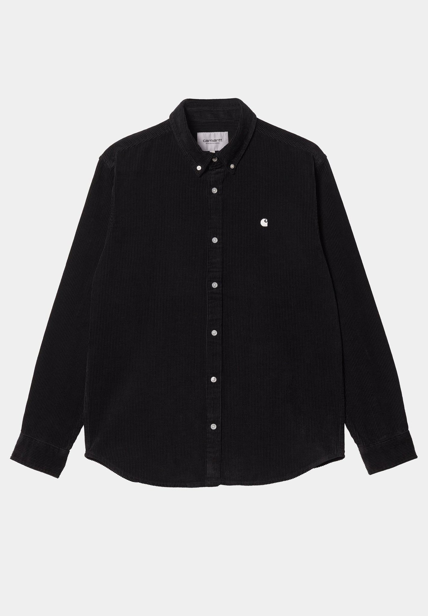 CARHARTT WIP - L/S Madison Fine Cord Shirt - Black Wax - BACKYARD