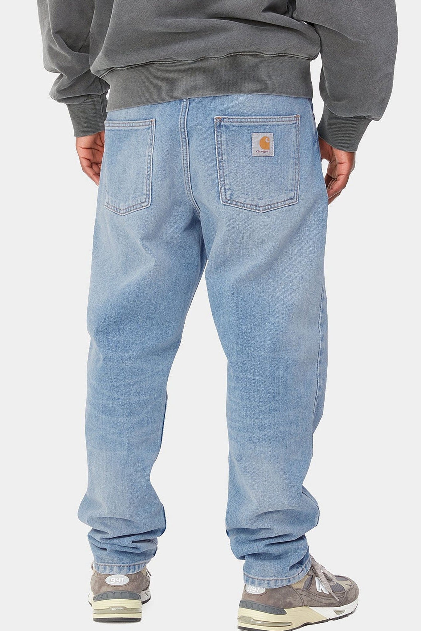 CARHARTT WIP - Newel Pant - Blue Light Used Wash - BACKYARD
