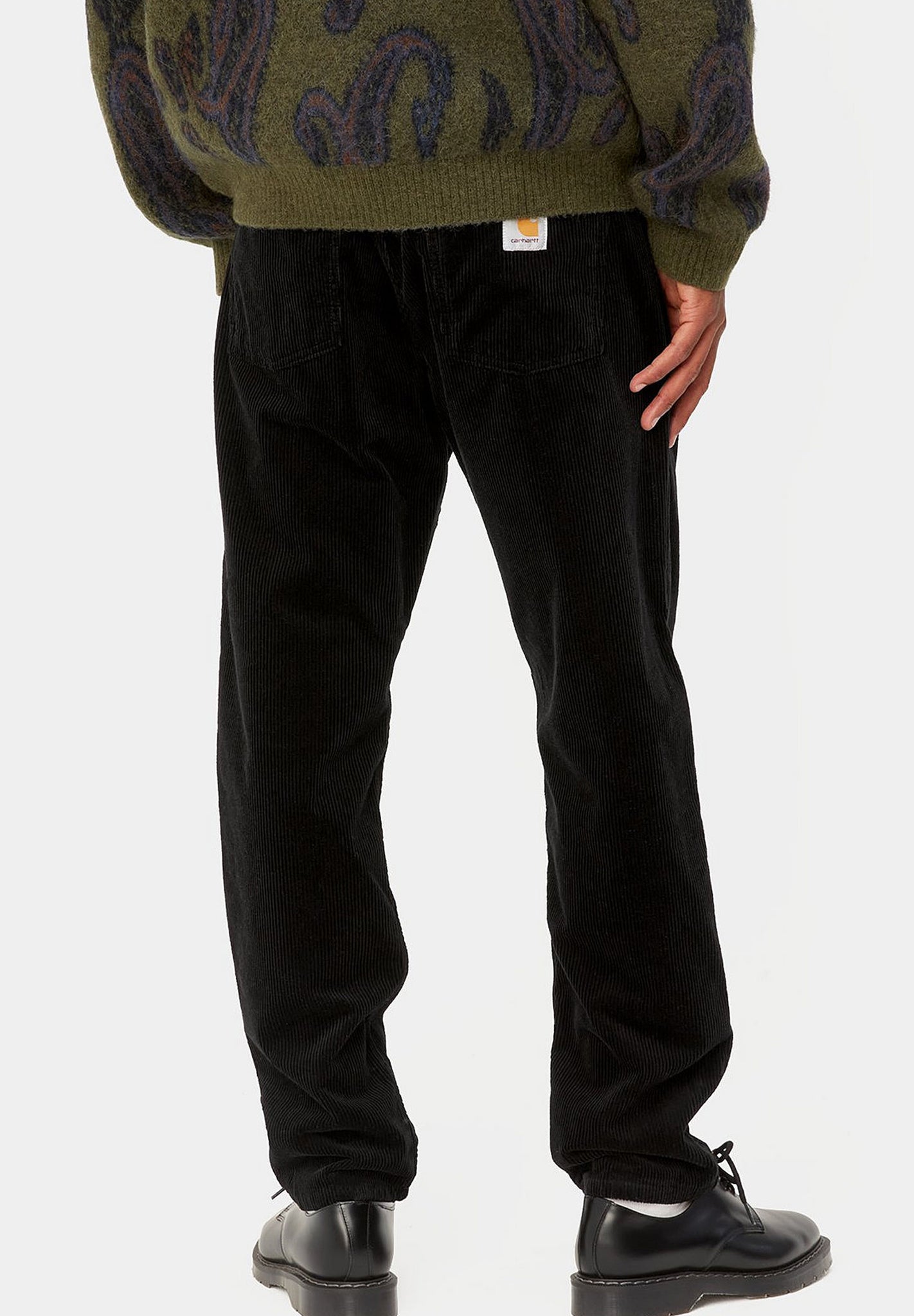 CARHARTT WIP - Newel Pant Cord - Black Rinsed - BACKYARD