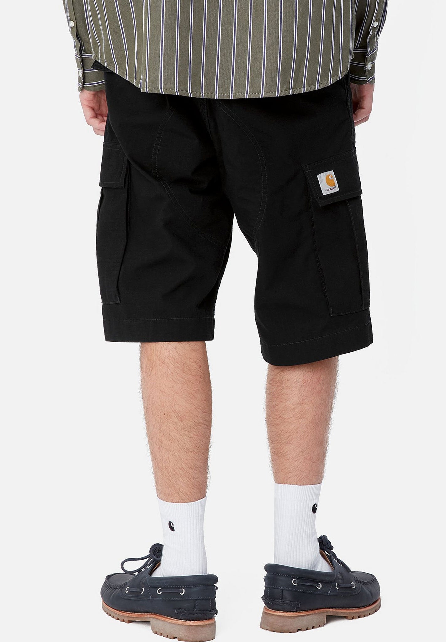 CARHARTT WIP - Regular Cargo Short - Black Rinsed - BACKYARD