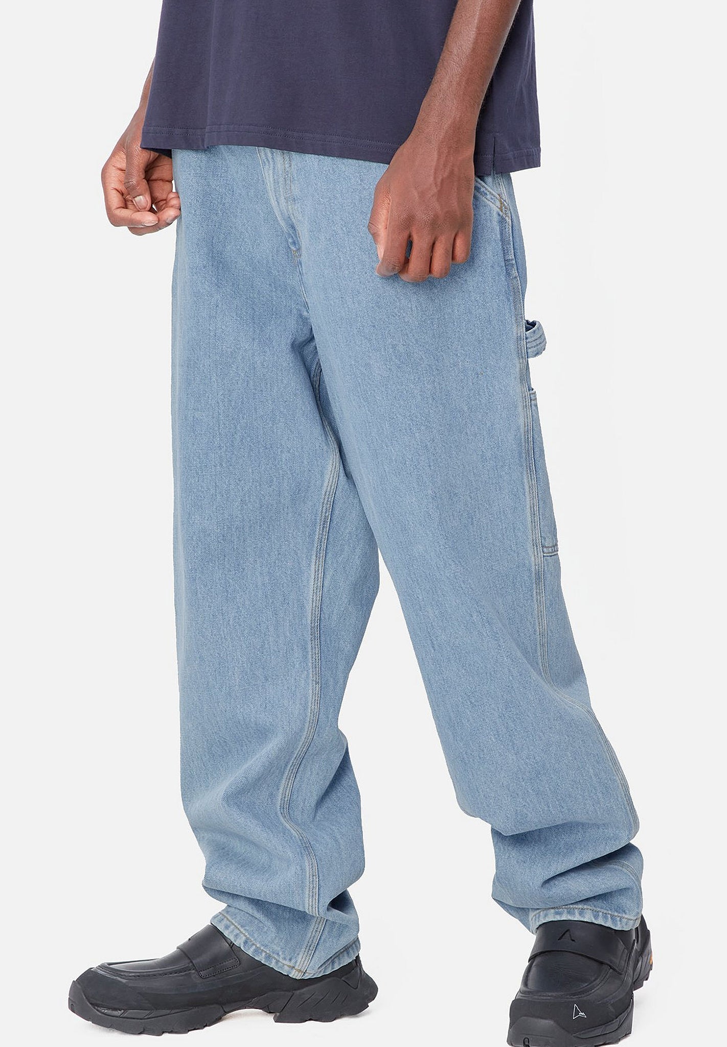 CARHARTT WIP - Single Knee Pant - Blue Stone Bleached - BACKYARD