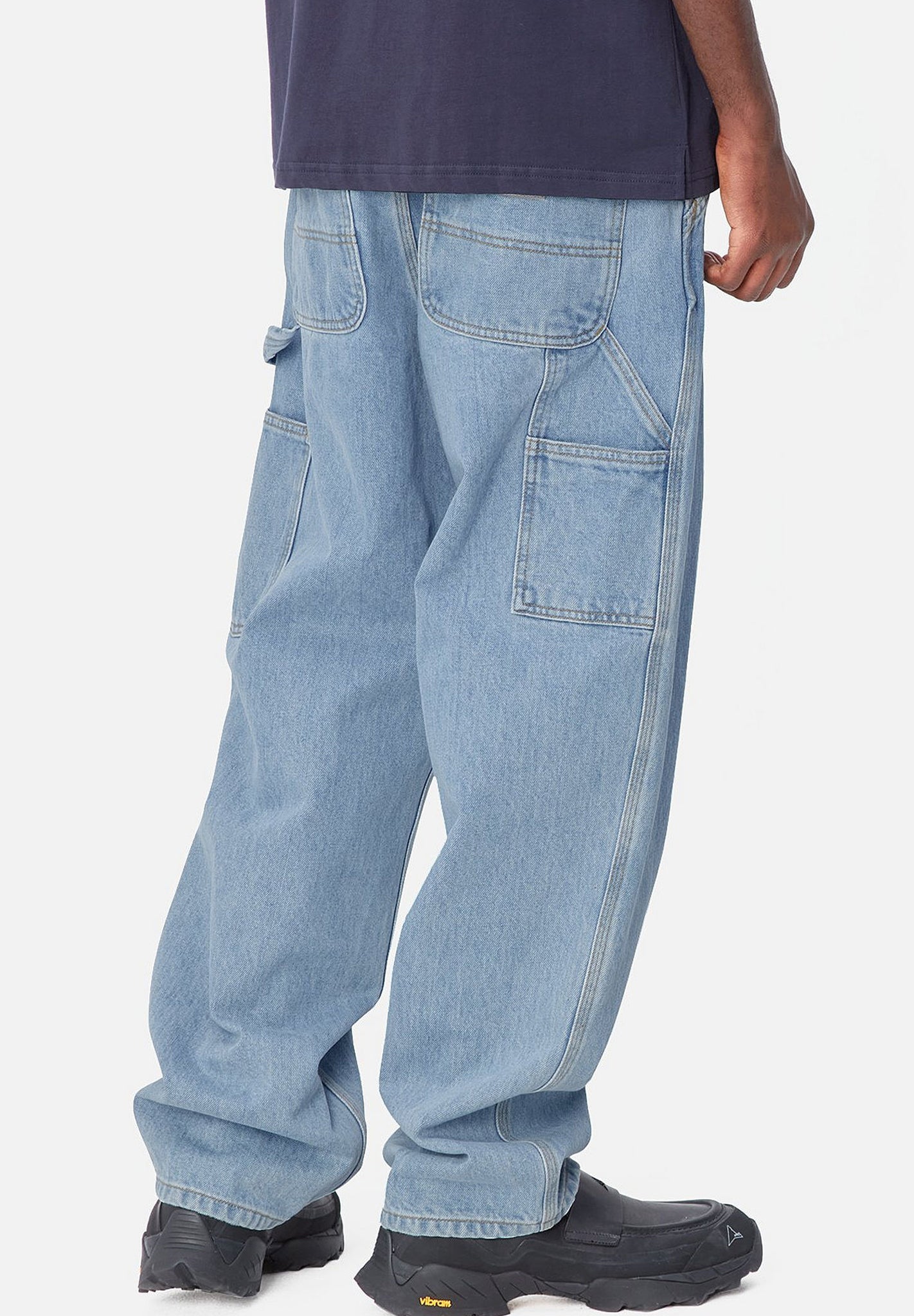 CARHARTT WIP - Single Knee Pant - Blue Stone Bleached - BACKYARD