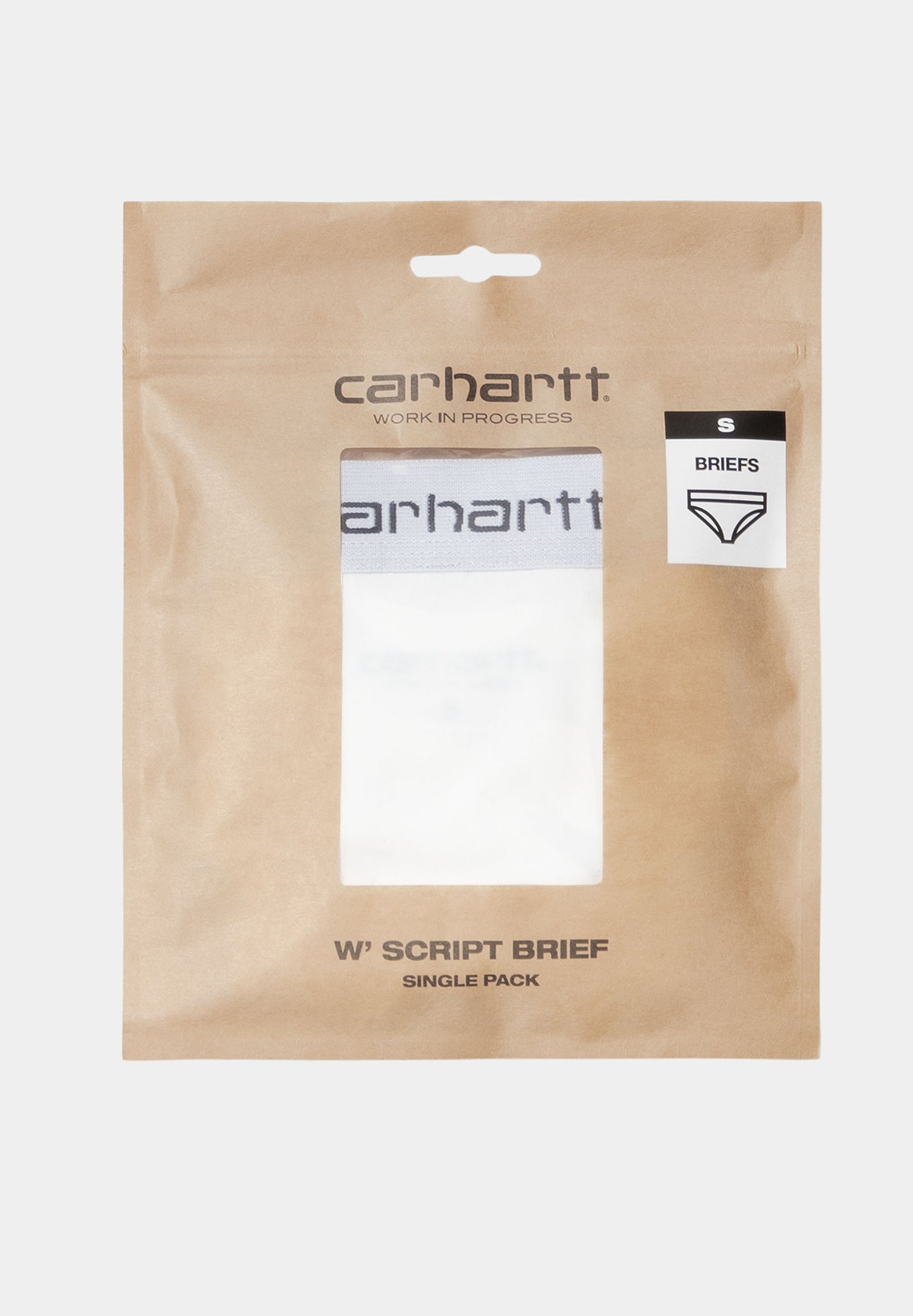 CARHARTT WIP - W' Script Brief - White - BACKYARD