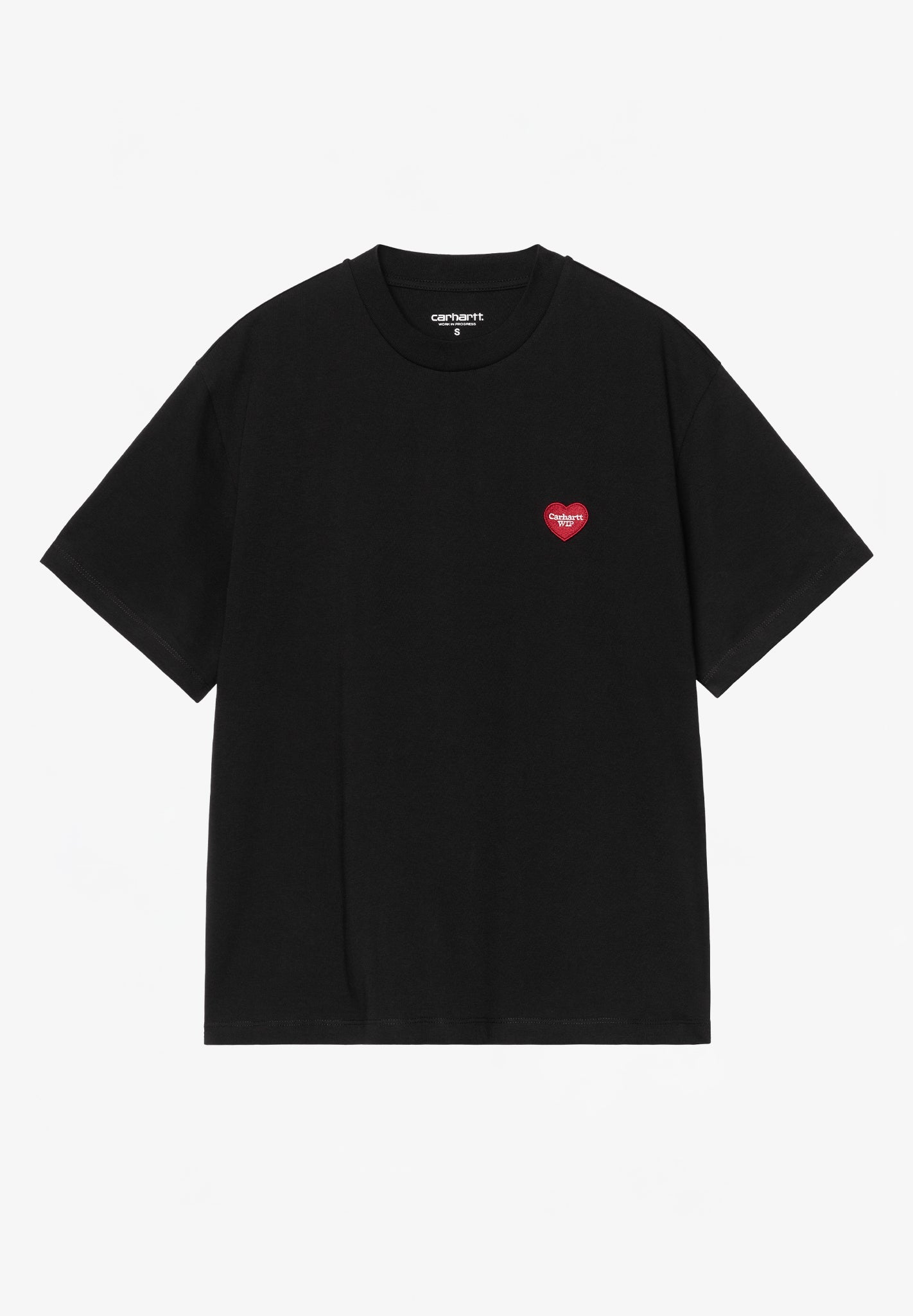 CARHARTT WIP - W' S/S Heart Patch T-Shirt - Black Red - BACKYARD