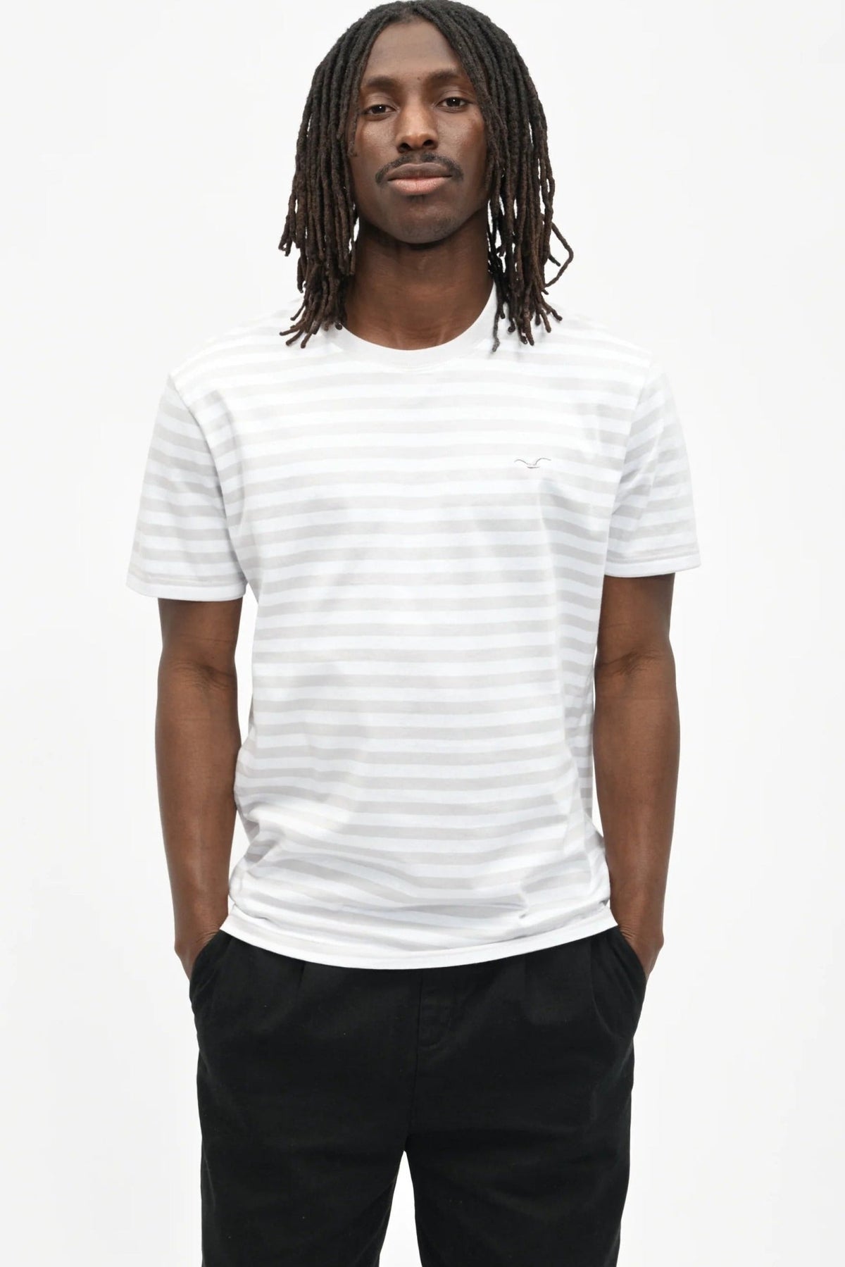 CLEPTOMANICX-Ligull Stripe Basic Tee-Raindrops-BACKYARD