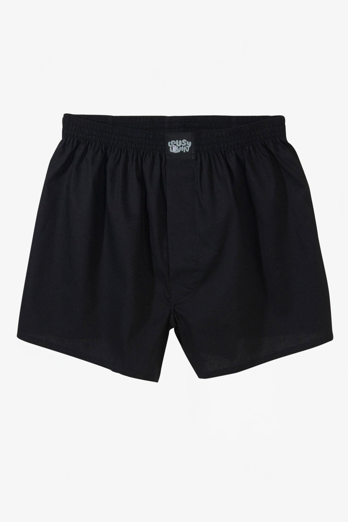 CLEPTOMANICX - Plain Boxershorts - Black - BACKYARD