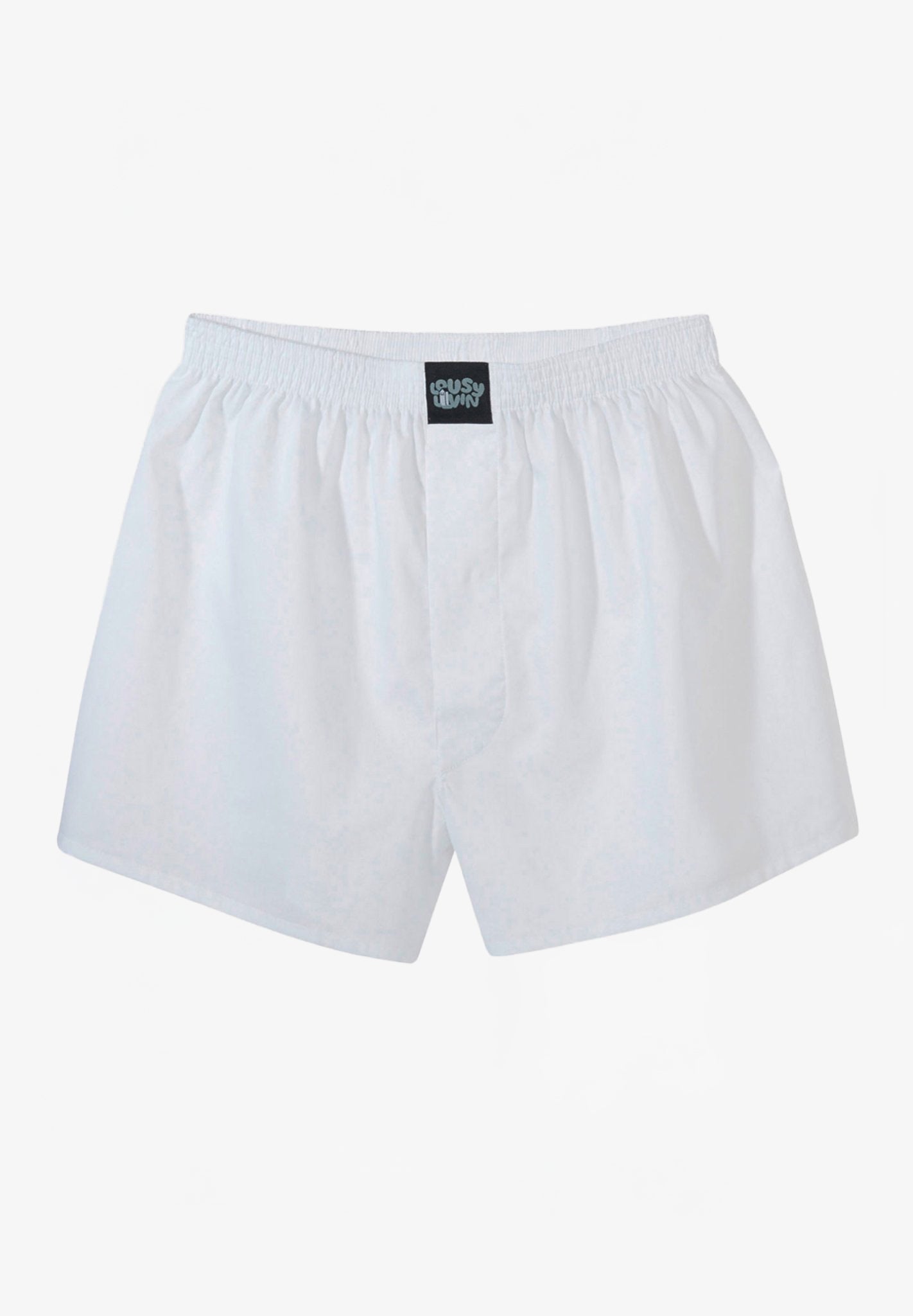 CLEPTOMANICX - Plain Boxershorts - White - BACKYARD