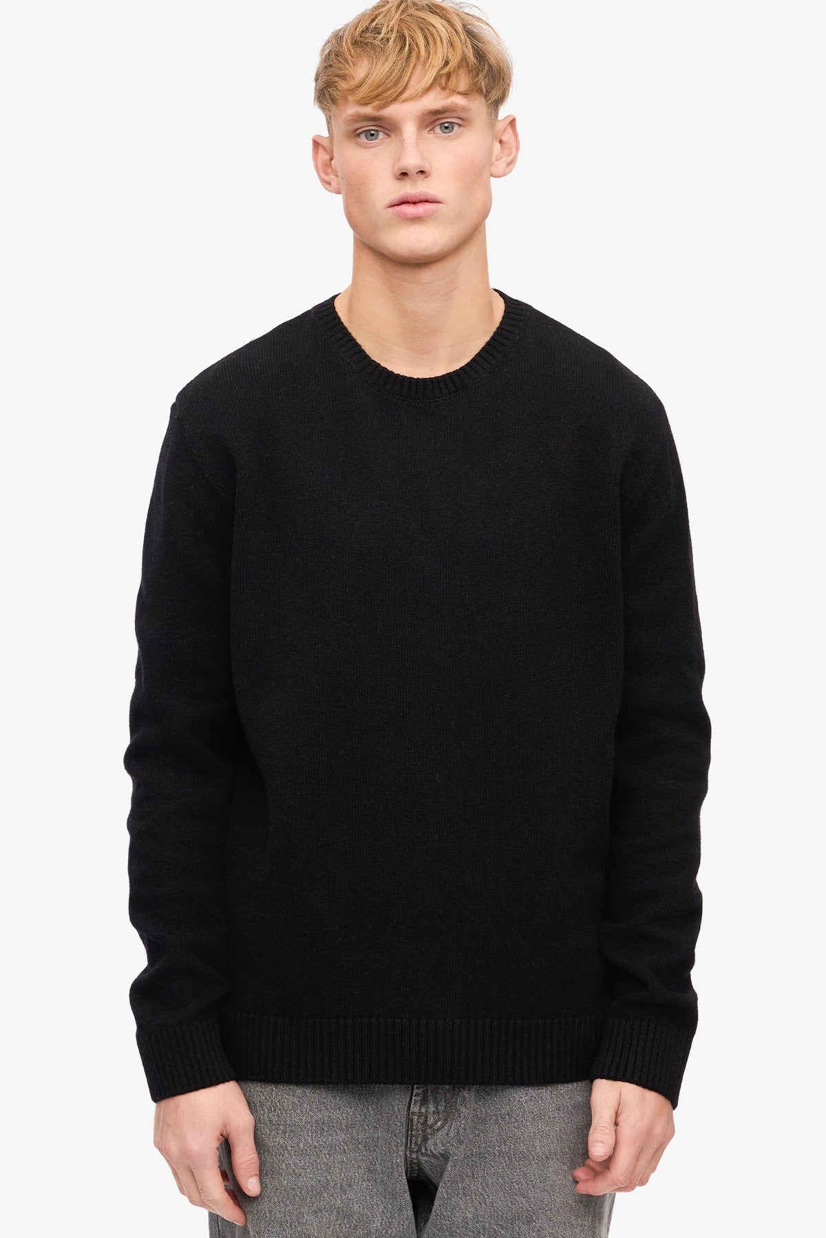 COLORFUL STANDARD - Classic Merino Wool Crew - Deep Black - BACKYARD