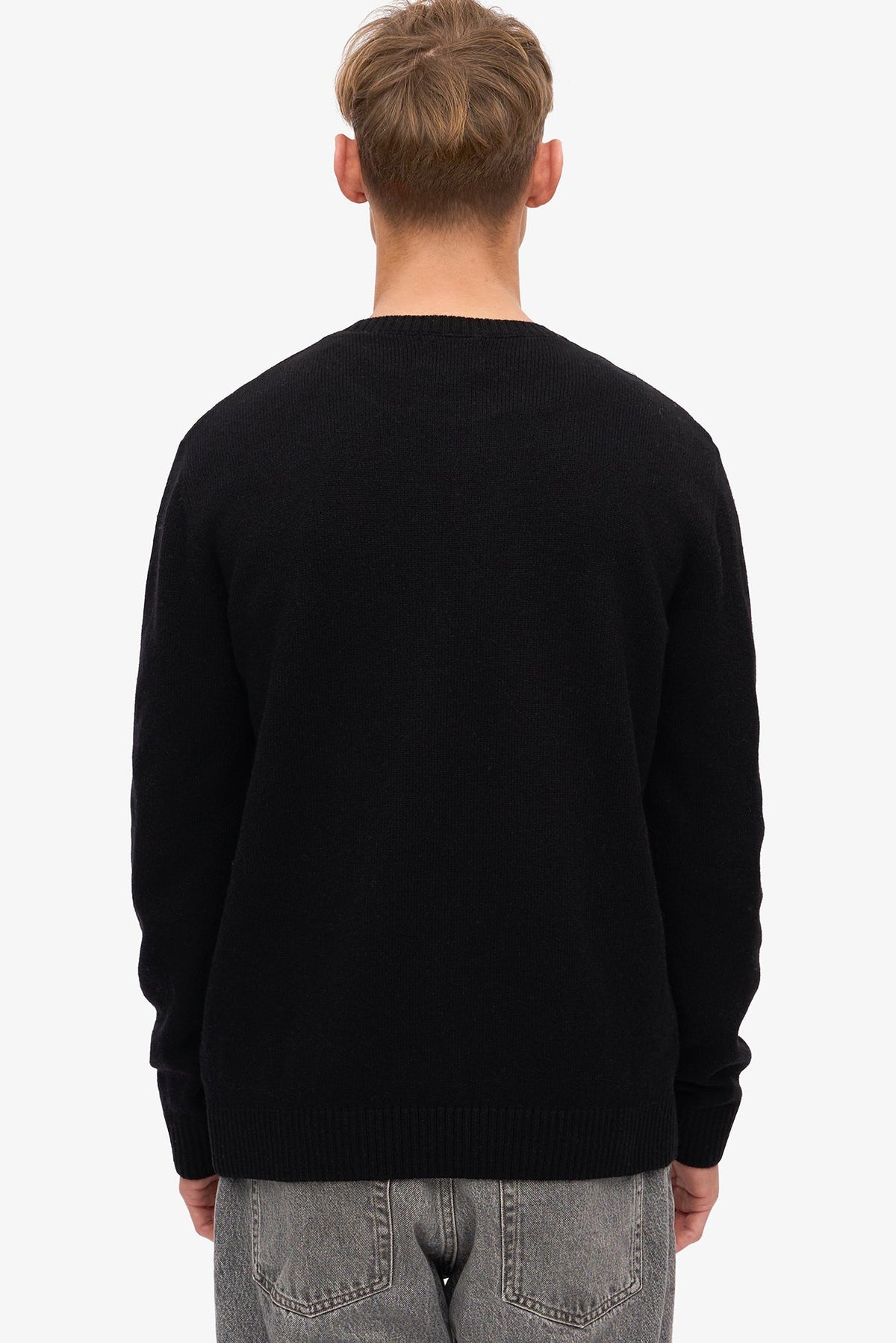 COLORFUL STANDARD - Classic Merino Wool Crew - Deep Black - BACKYARD