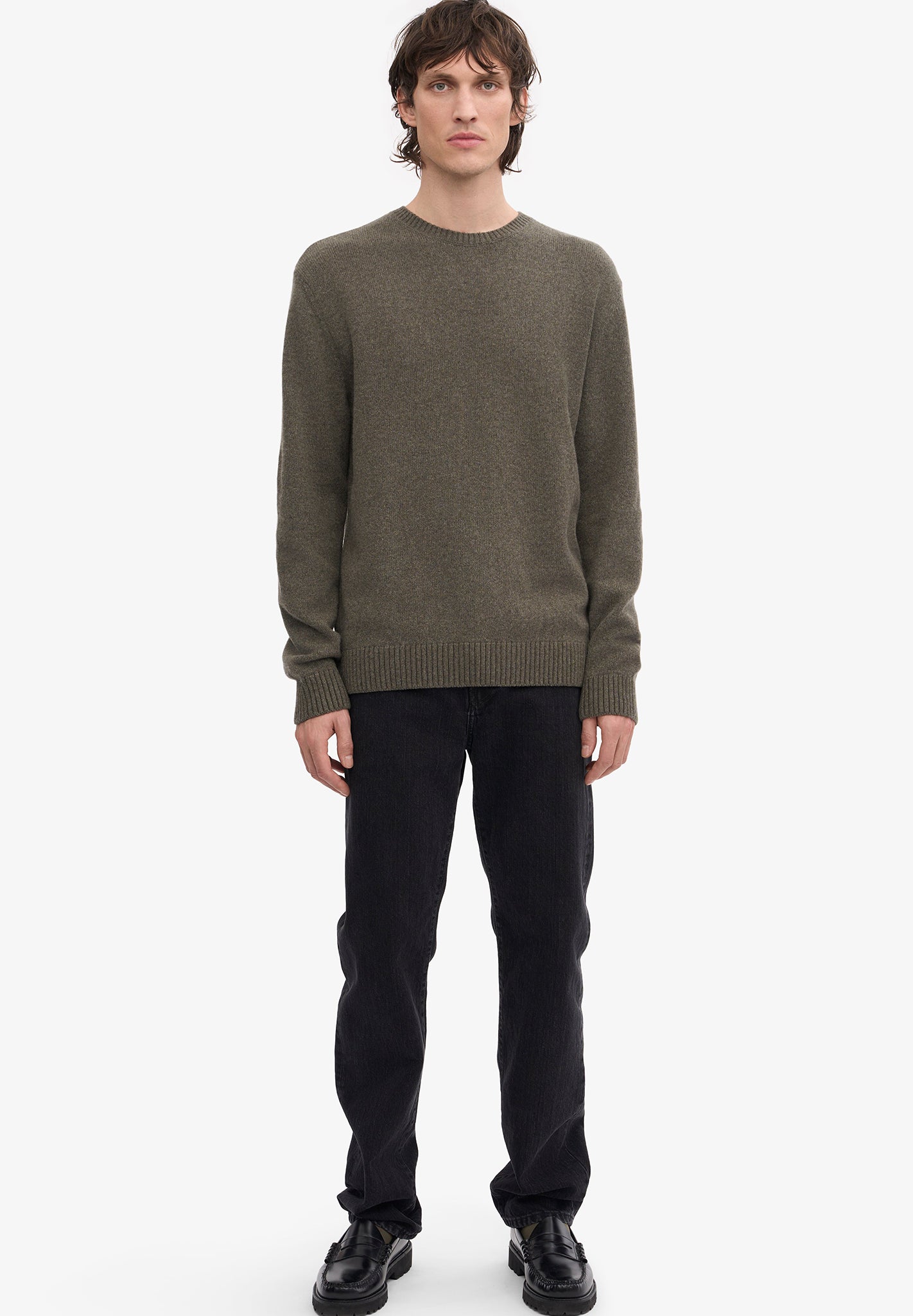 COLORFUL STANDARD - Classic Merino Wool Crew - Dusty Olive - BACKYARD