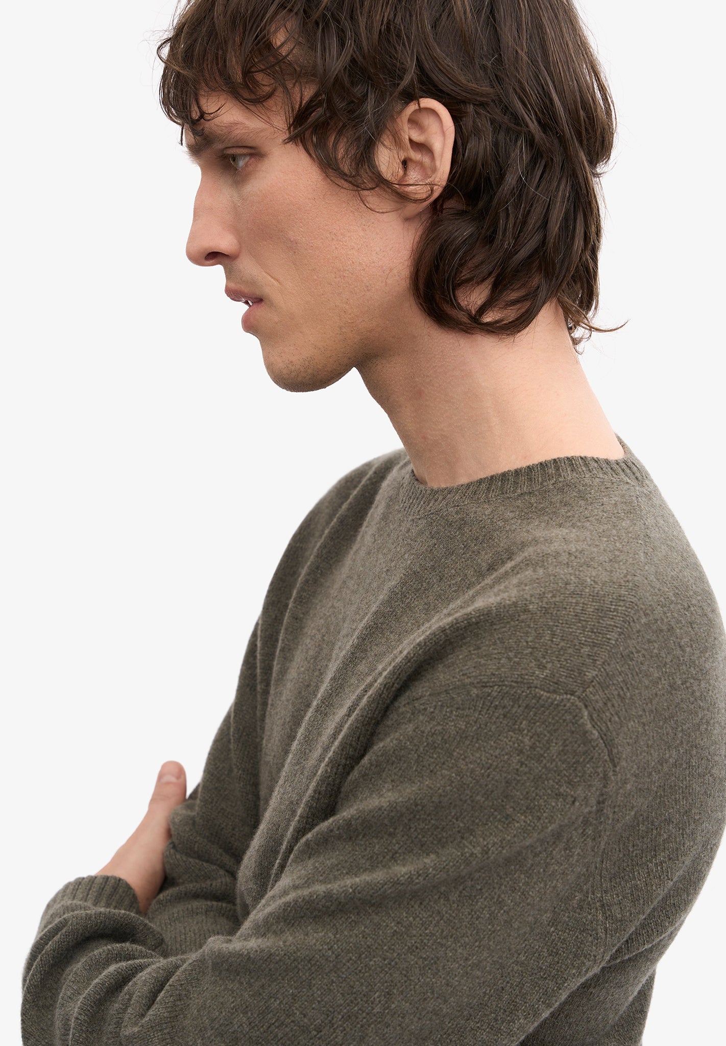 COLORFUL STANDARD - Classic Merino Wool Crew - Dusty Olive - BACKYARD